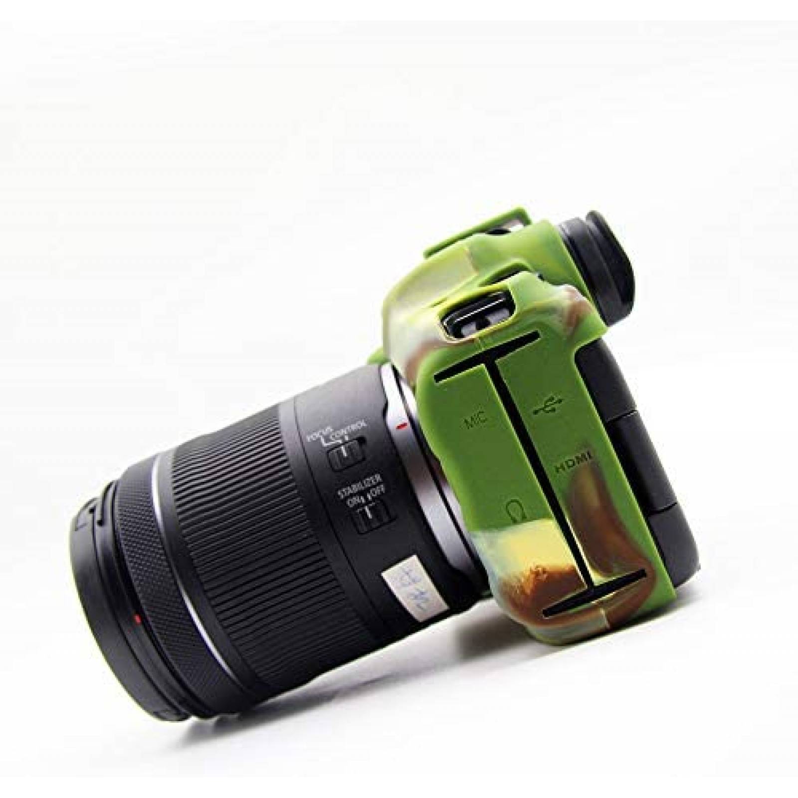 Funda para Canon EOS R5 BolinUS de silicon delgado -Verde