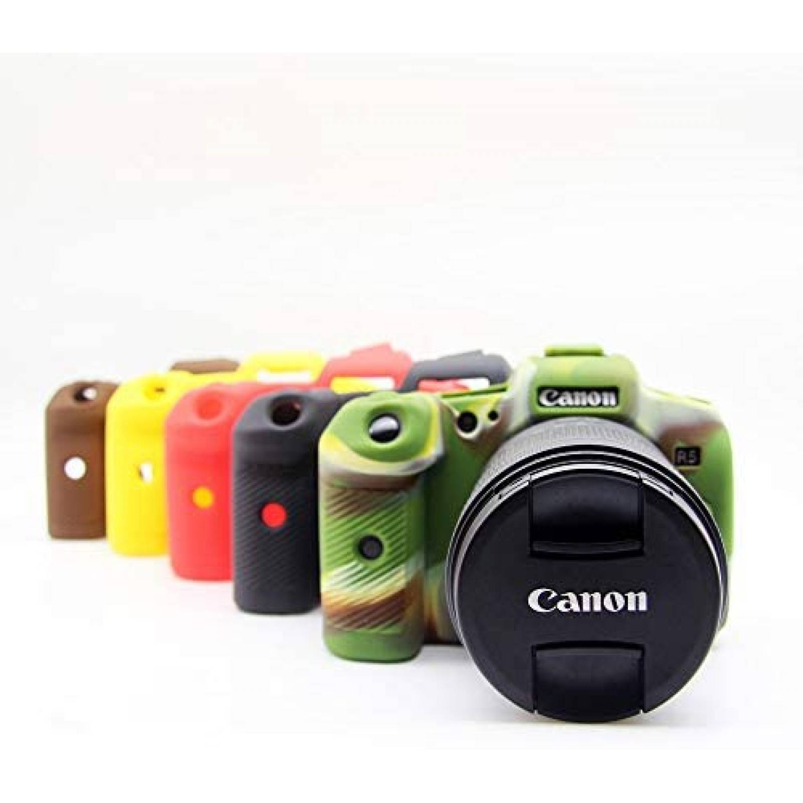 Funda para Canon EOS R5 BolinUS de silicon delgado -Verde
