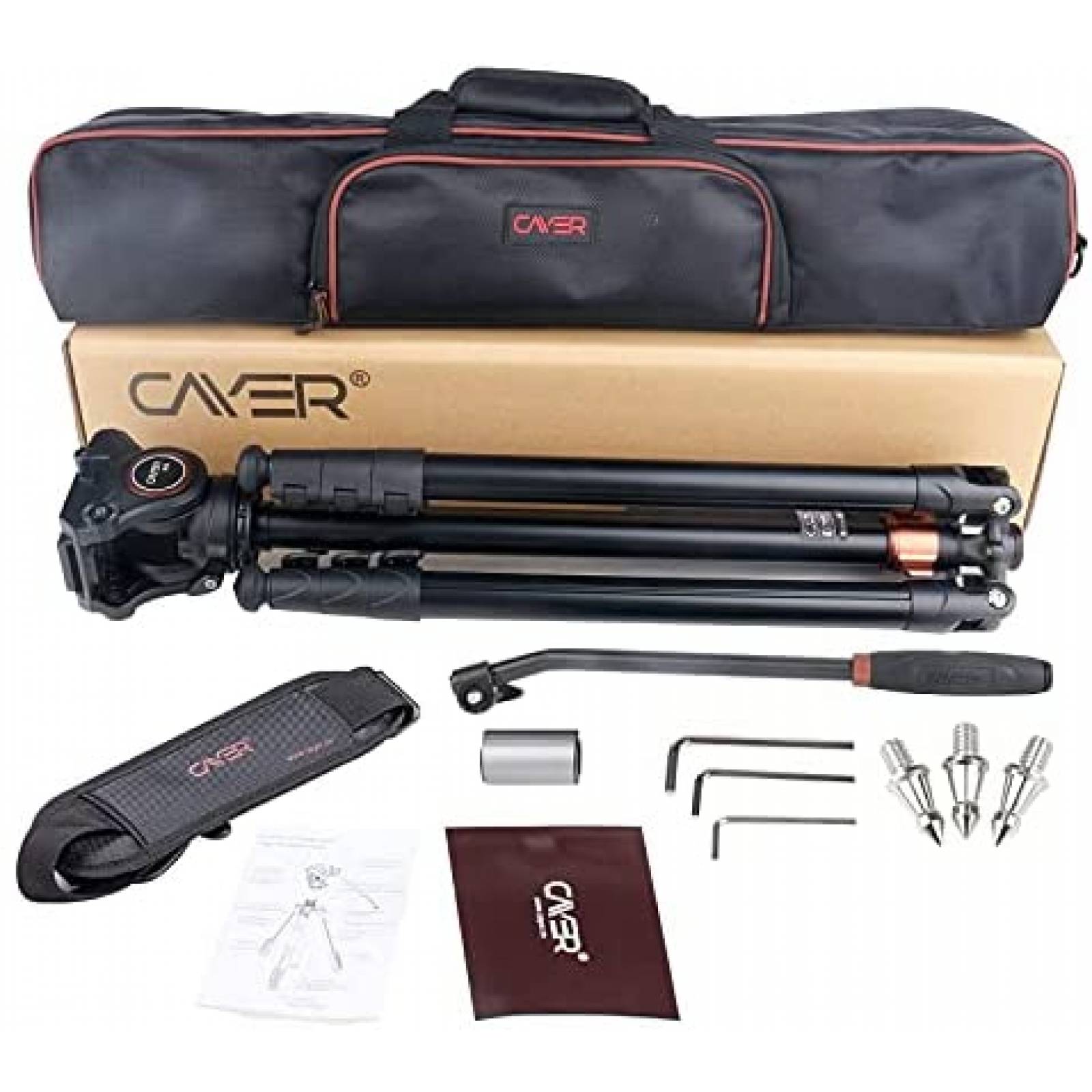 Tripie Completo Cayer FP2450 de 75'' y 13.2 Libras -Negro