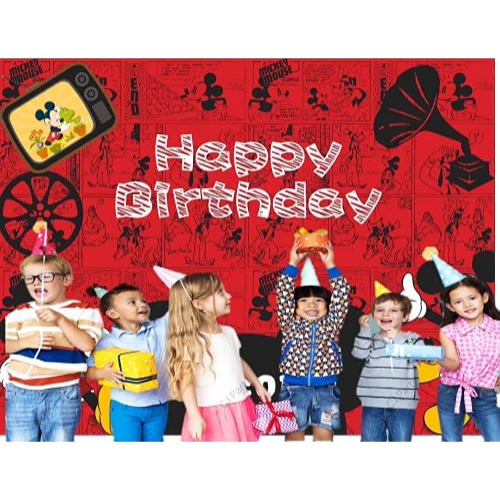 Fondo de fotos CJ Party Supplies de cumpleaos 7x5ft -Rojo