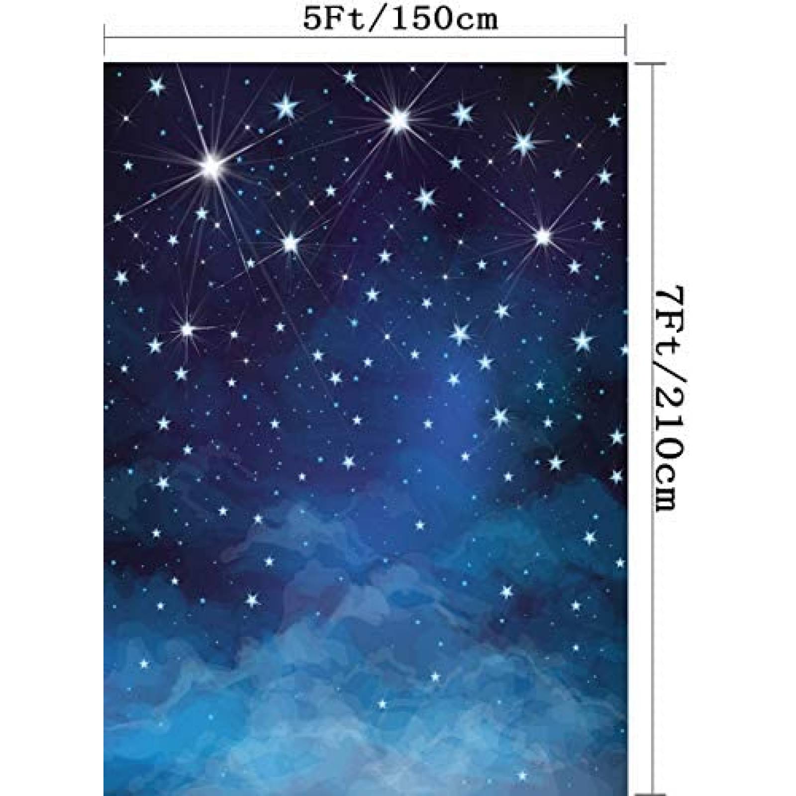 Telon DePhoto Star Filled Night Fondo Fotografico 5 x 7 ft