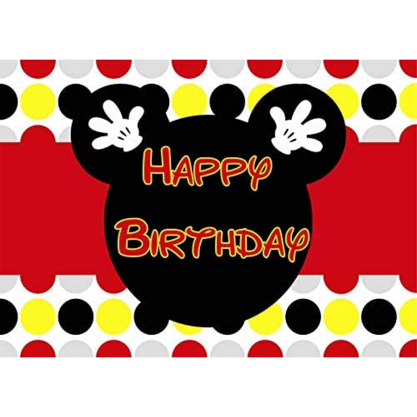 Fondo fotografia EOALOR Happy Birthday mickey 7x5ft-Colorido