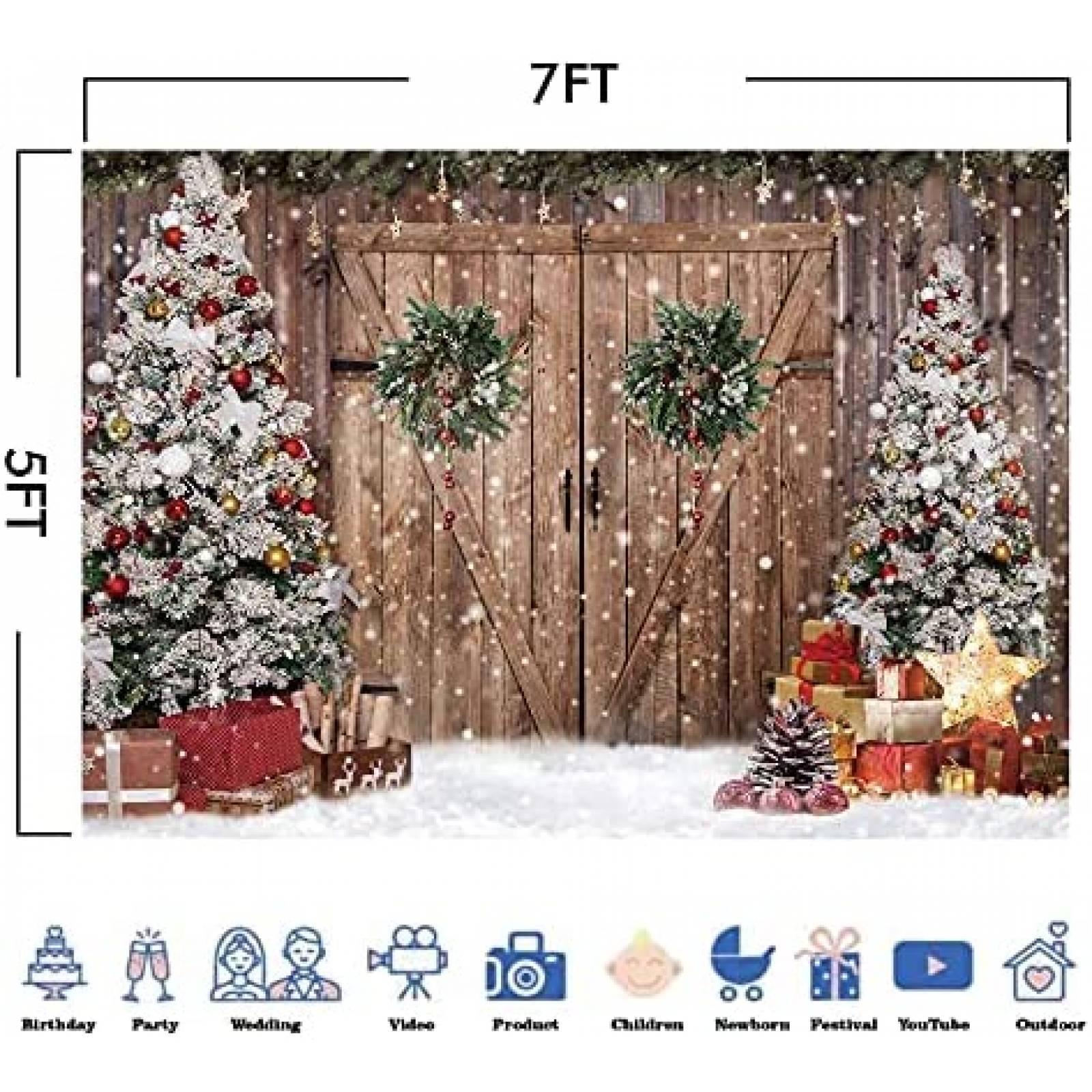 Fondo Fotografia Felortte NAvidad Rustico Decoracion Fiesta