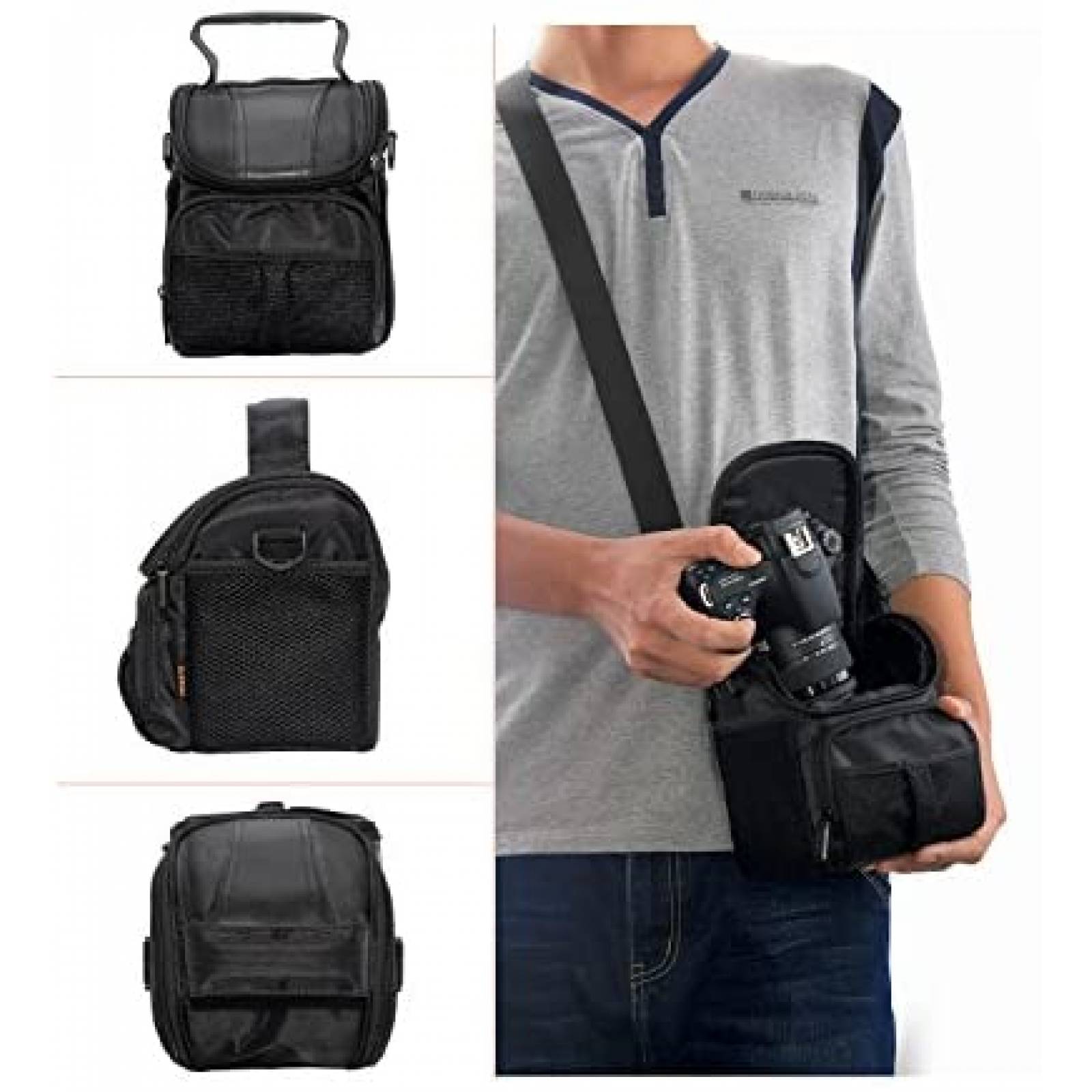 Mochila Camara FOSOTO Digital Panasonic Lumix -Negro