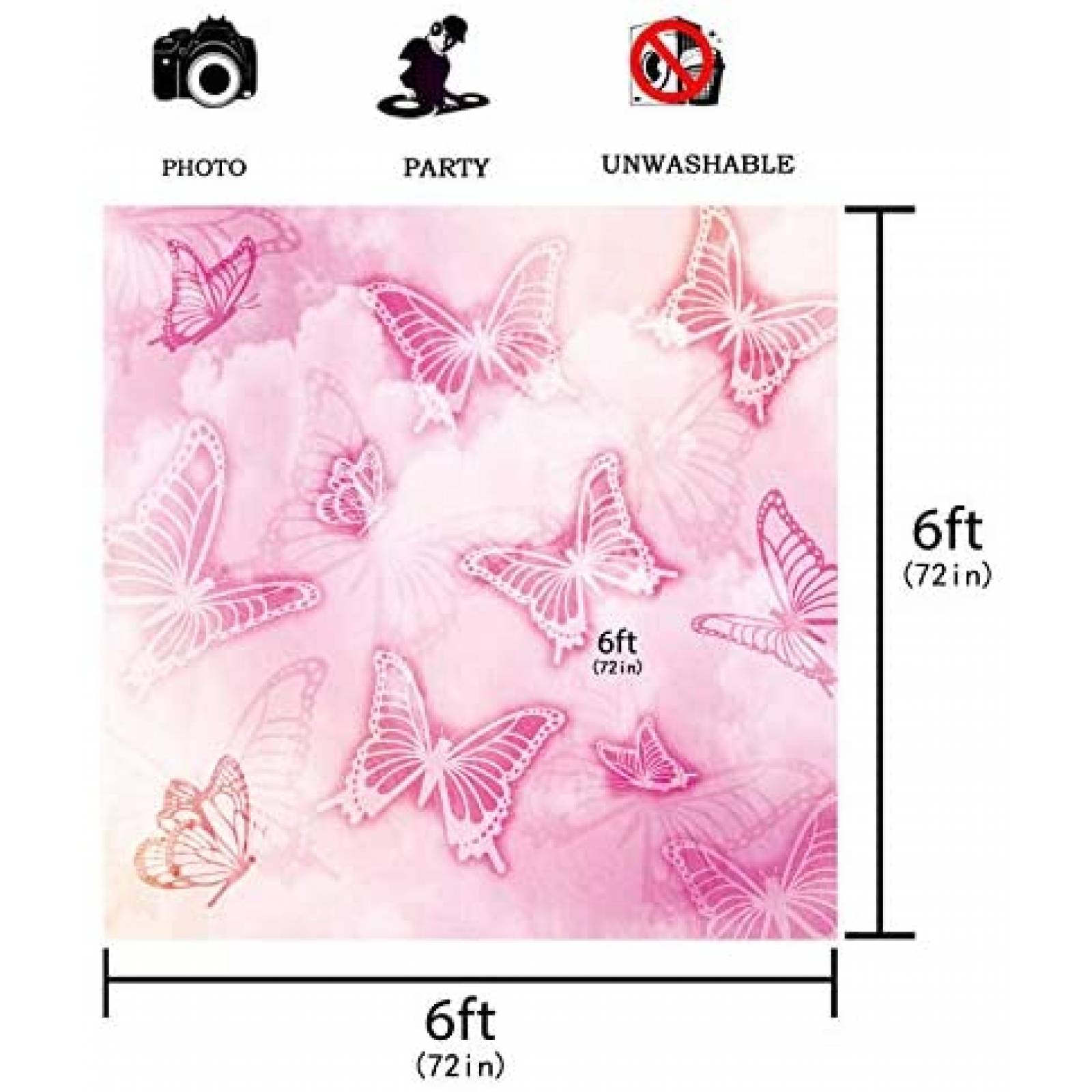 Fondo de fotografia Funnytree vintage de mariposa -Rosa