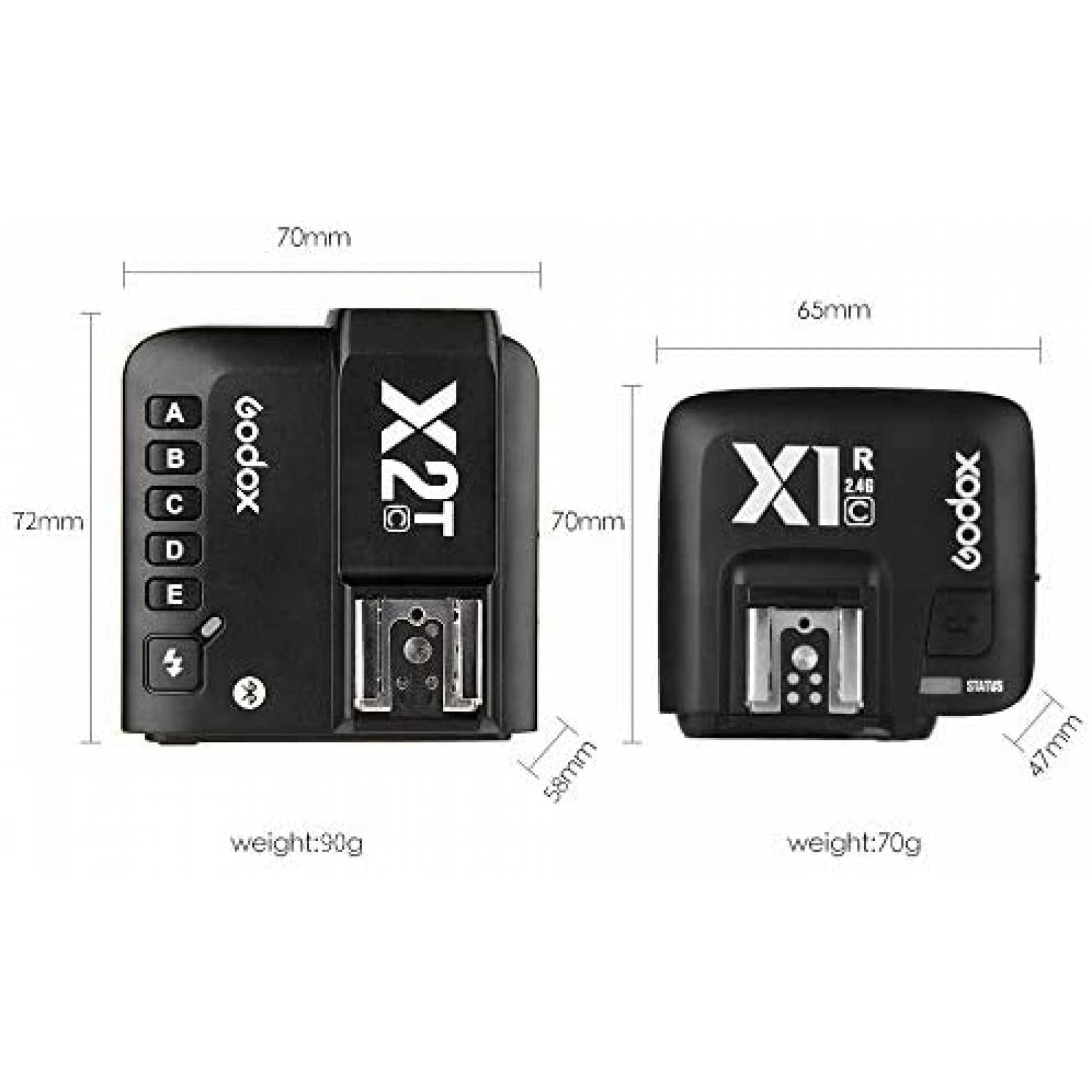 Disparador De Flash Godox X2T-C Con Control Receptor 2X1R-C