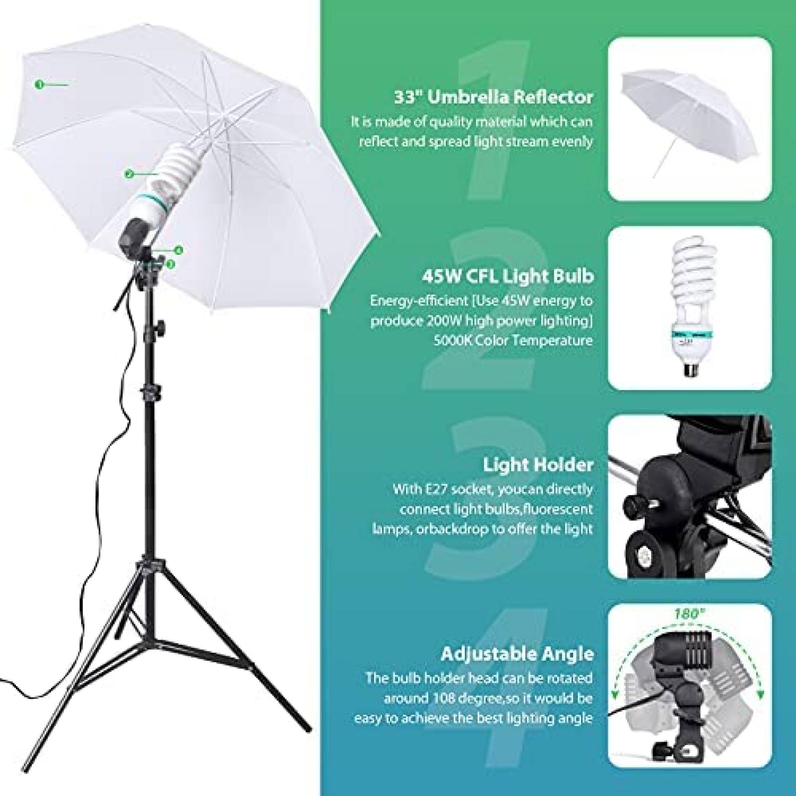 Sistema de soporte de fondo HPUSN de 8.5 x 10 pies -Verde