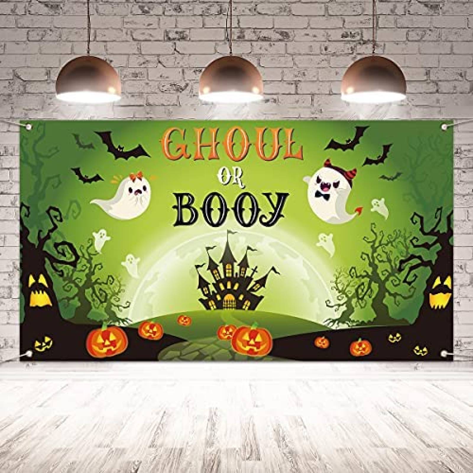 Fondo Fotografia Jiudung Halloween Revelacion Genero -Verde