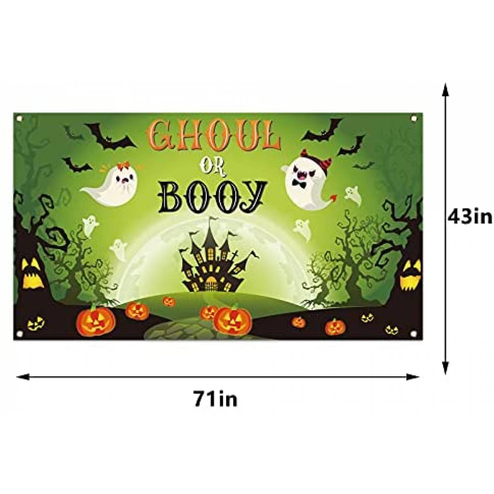 Fondo Fotografia Jiudung Halloween Revelacion Genero -Verde