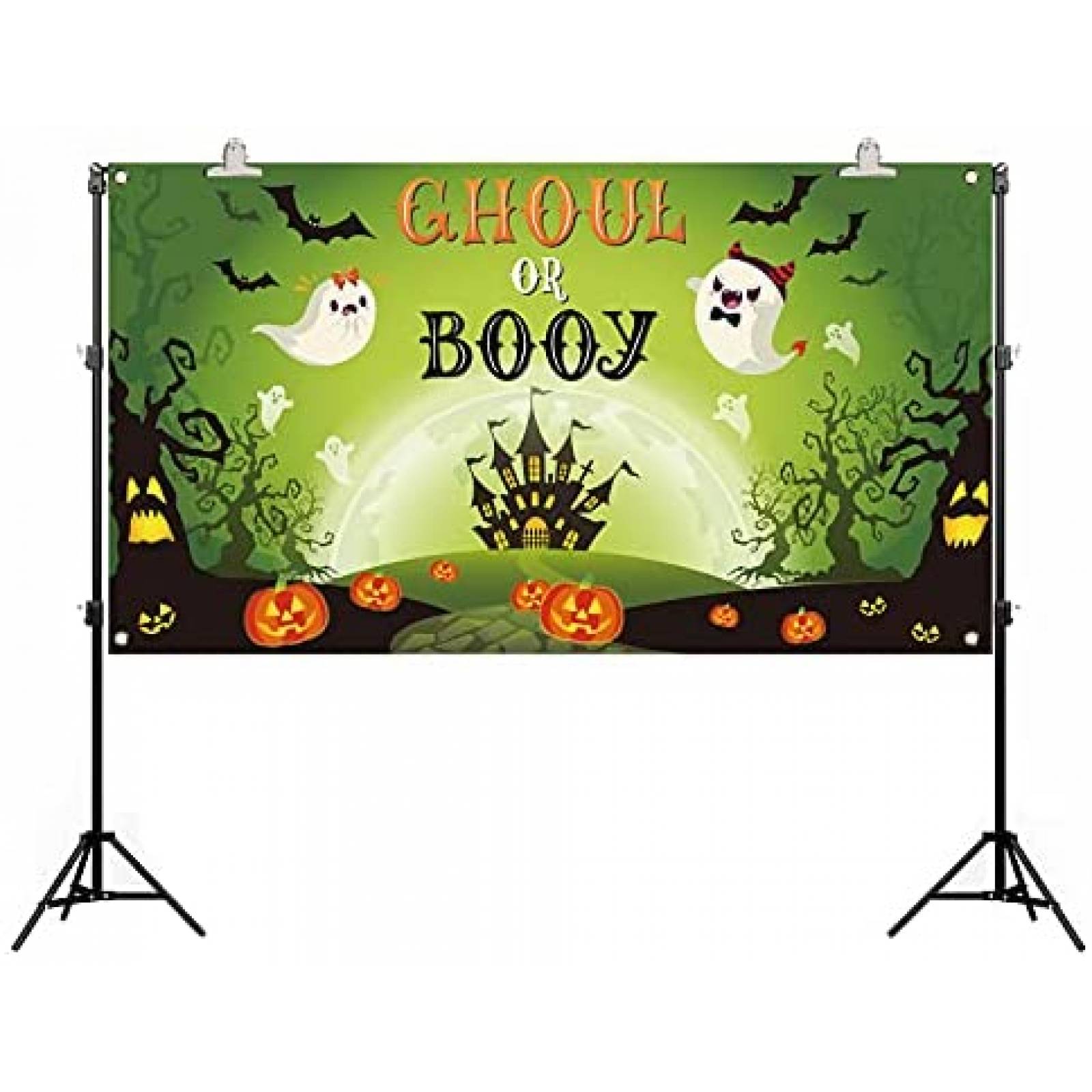 Fondo Fotografia Jiudung Halloween Revelacion Genero -Verde