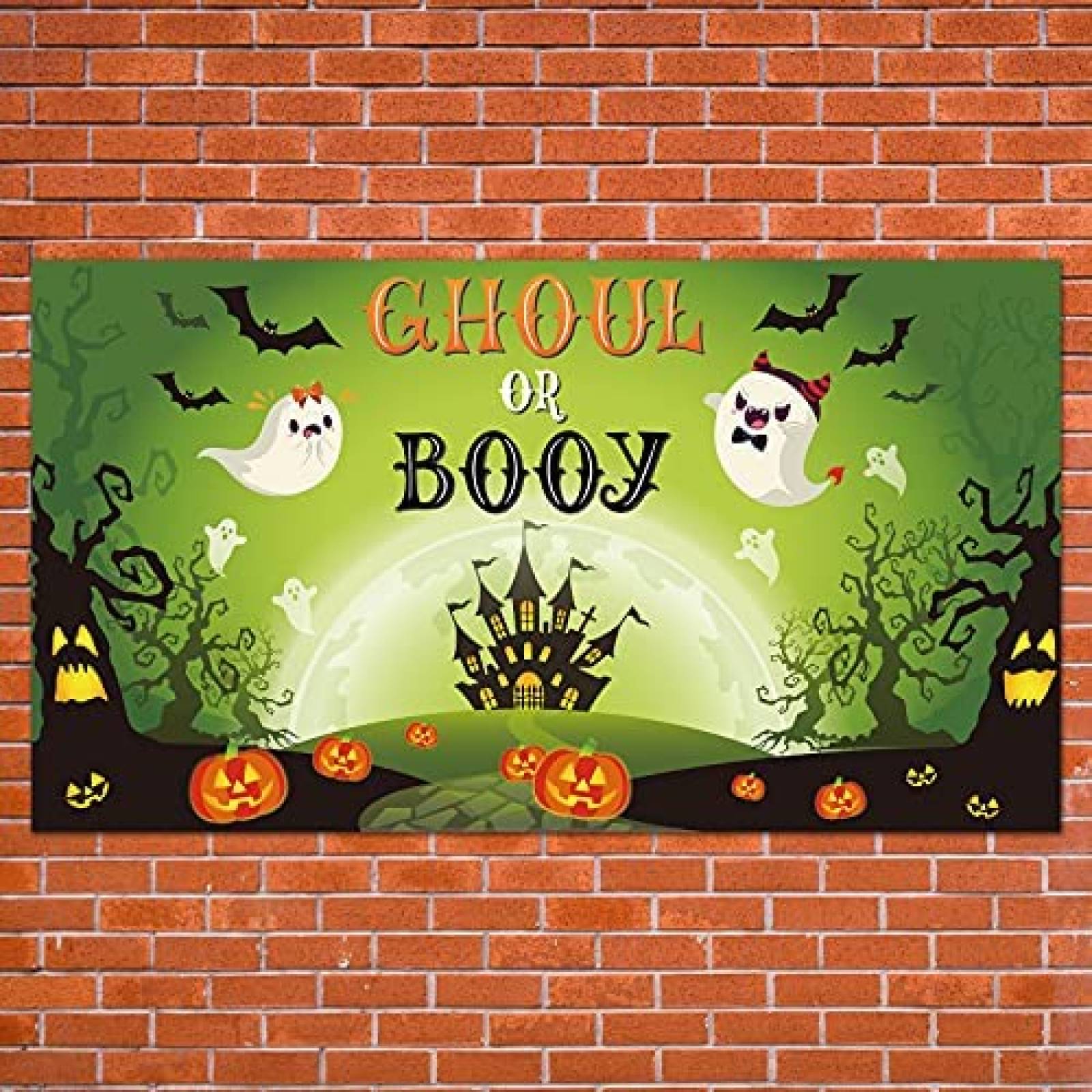 Fondo Fotografia Jiudung Halloween Revelacion Genero -Verde