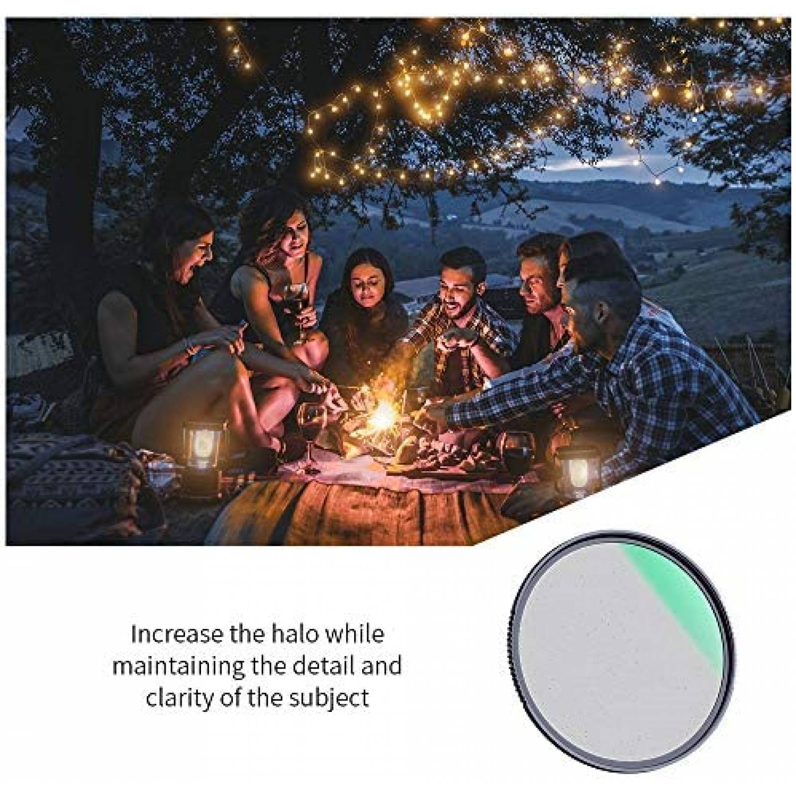 Filtro para camara K&F Concept Efecto cine 77mm -Negro