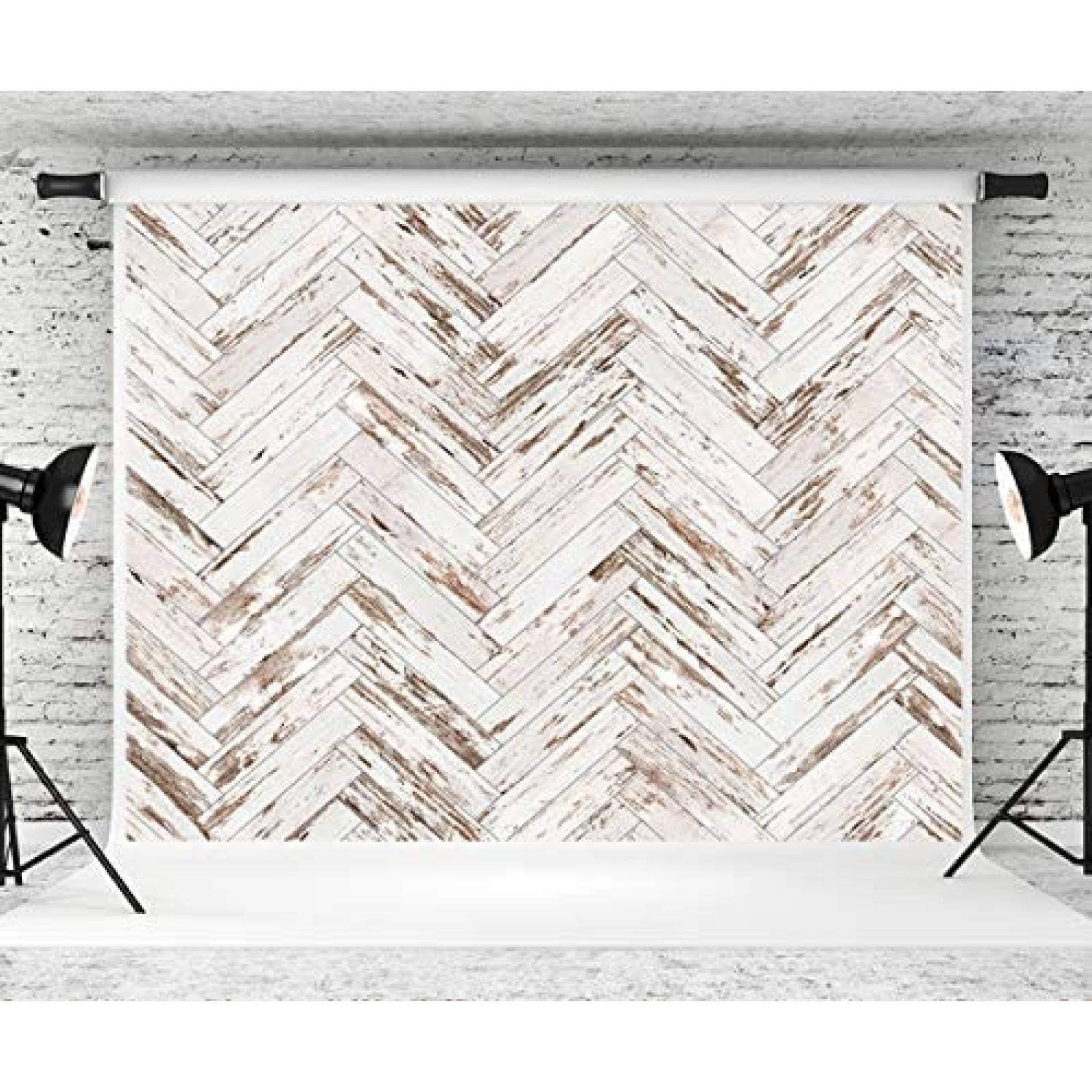 Fondo para fotografia profesional Kate Madera 75ft -Blanco