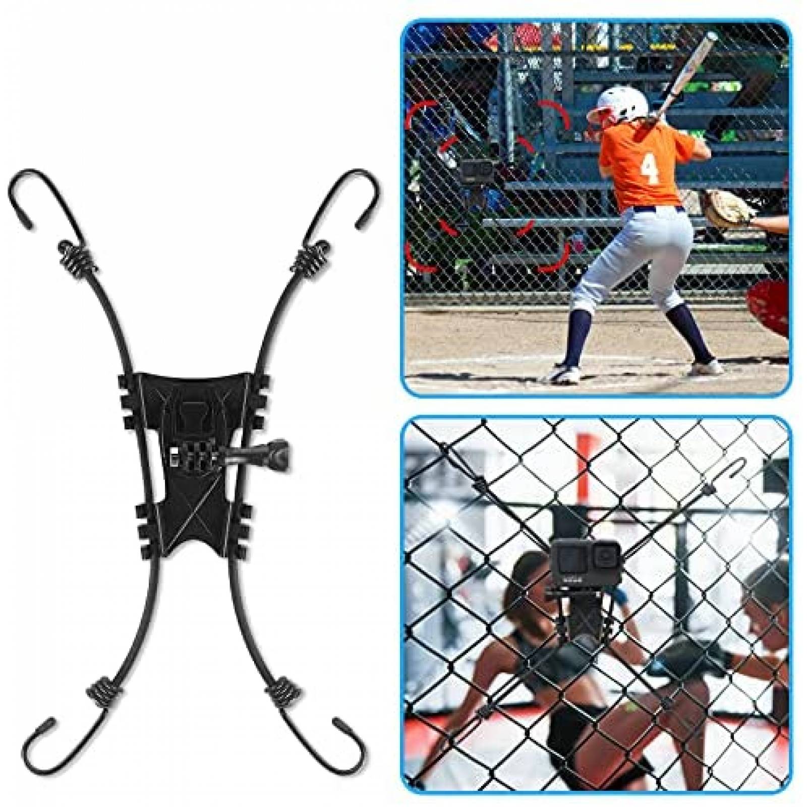 Montaje de Reja KOQEIEY para GoPro Action/One X2 -Negro