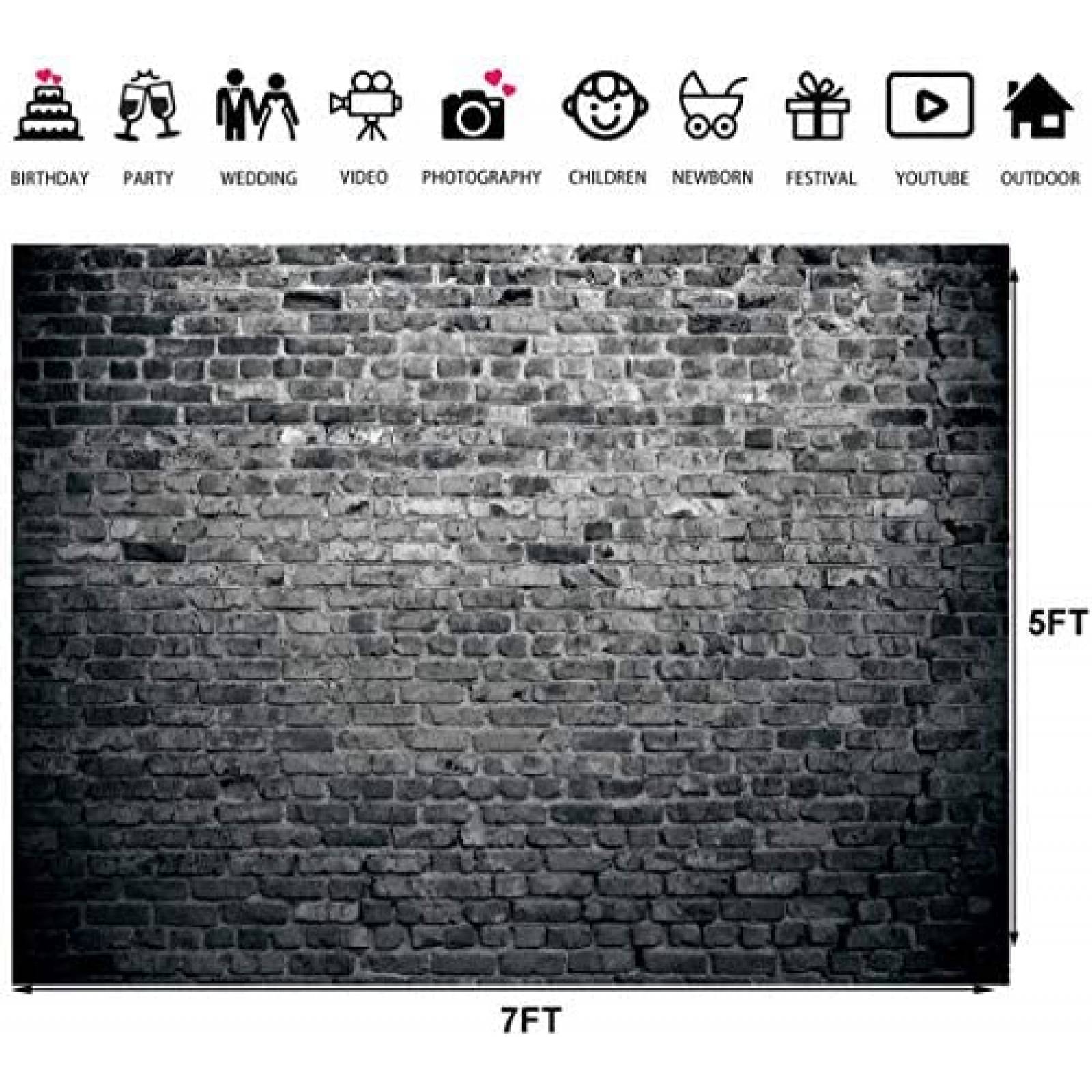 Fondo fotografia LTLYH Muro Fiesta Decoracion -Gris