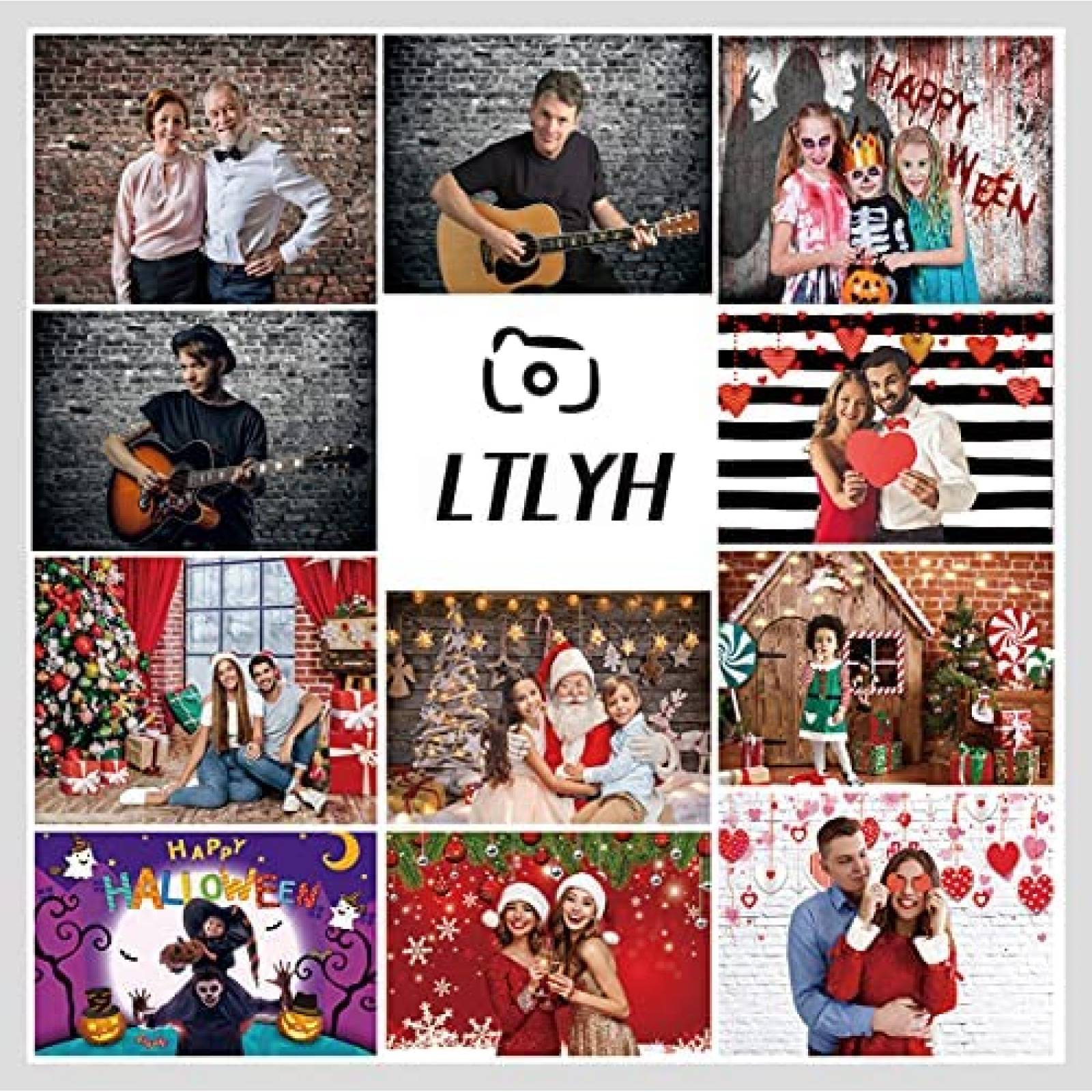 Fondo fotografia LTLYH Muro Fiesta Decoracion -Gris