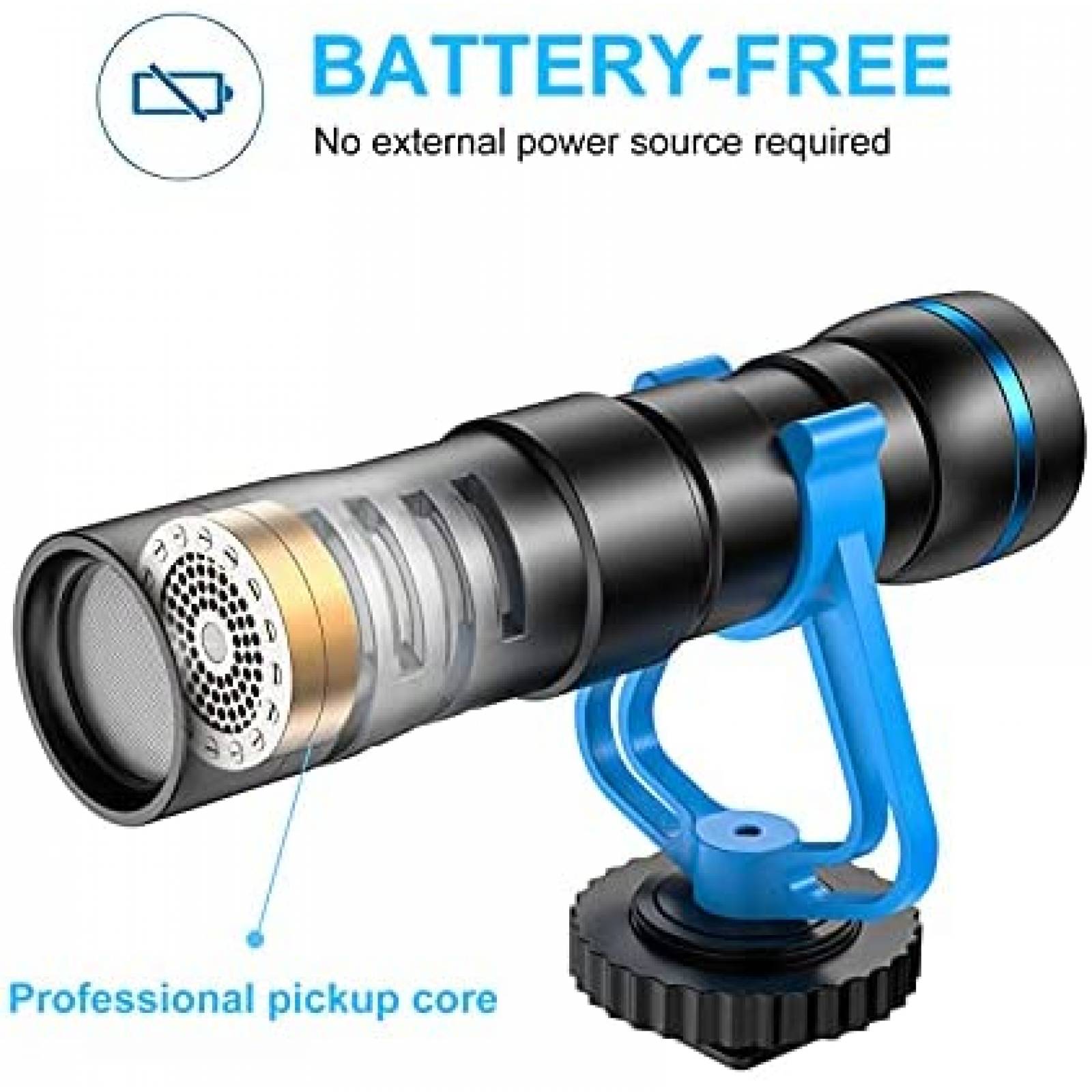 Microfono para Camara DSLR LZSIG con Accesorios -Negro