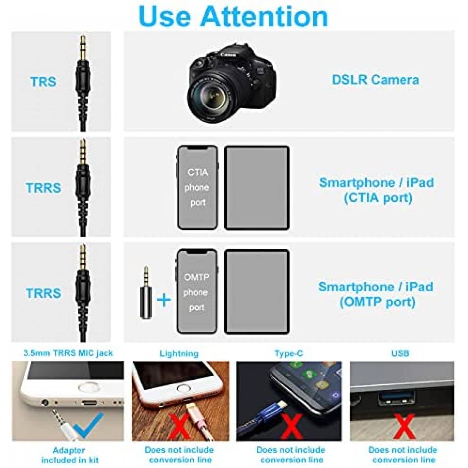 Microfono para Camara DSLR LZSIG con Accesorios -Negro
