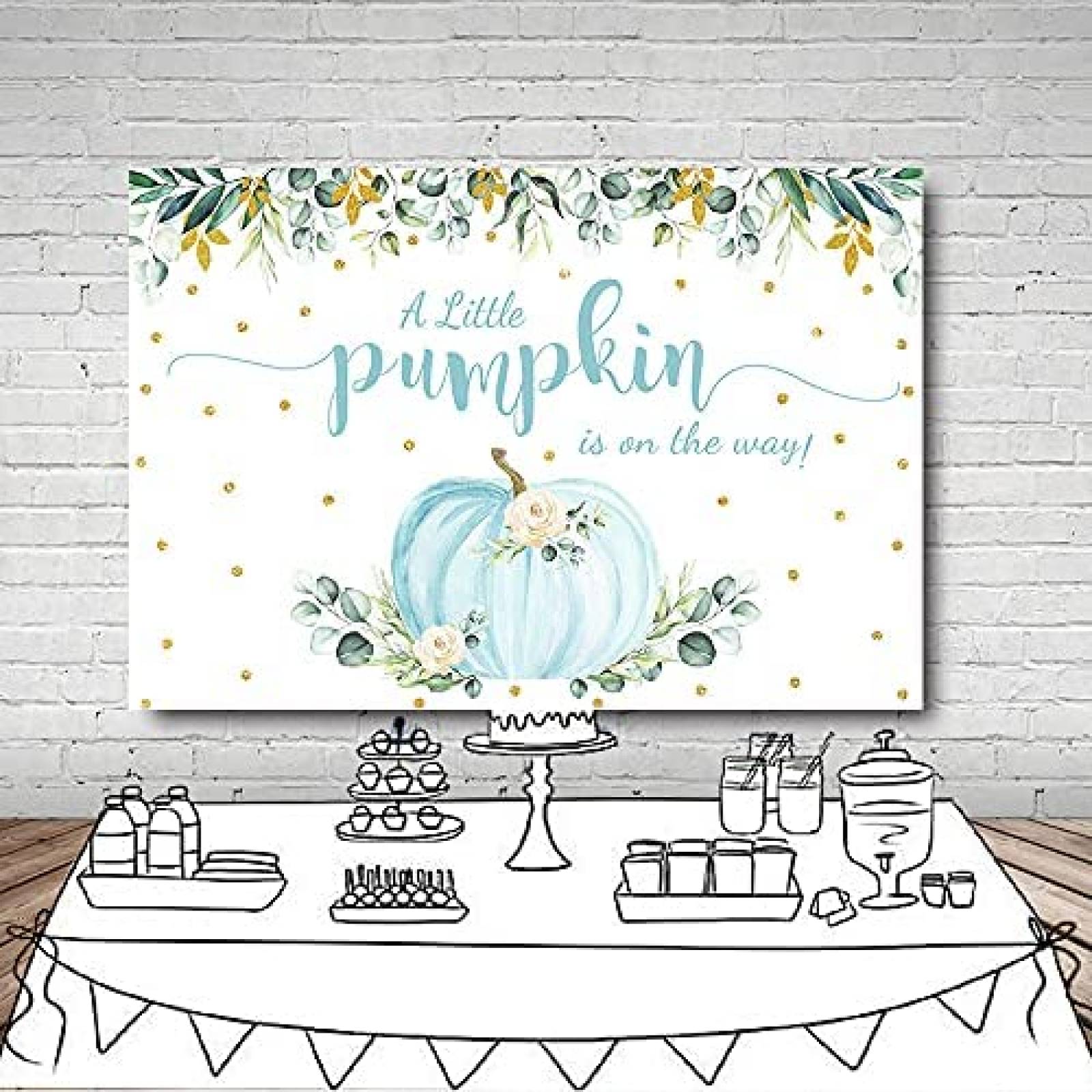 Fondo para fotografia MEHOFOND Baby shower 7x5ft -Colorido