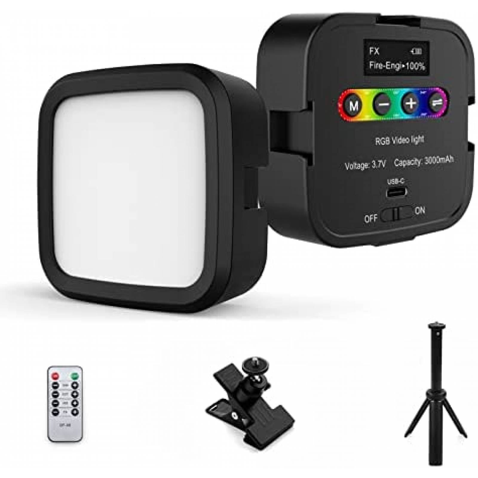 Luz Portatil Obeamiu LED para Camara Incluye Mini Tripode