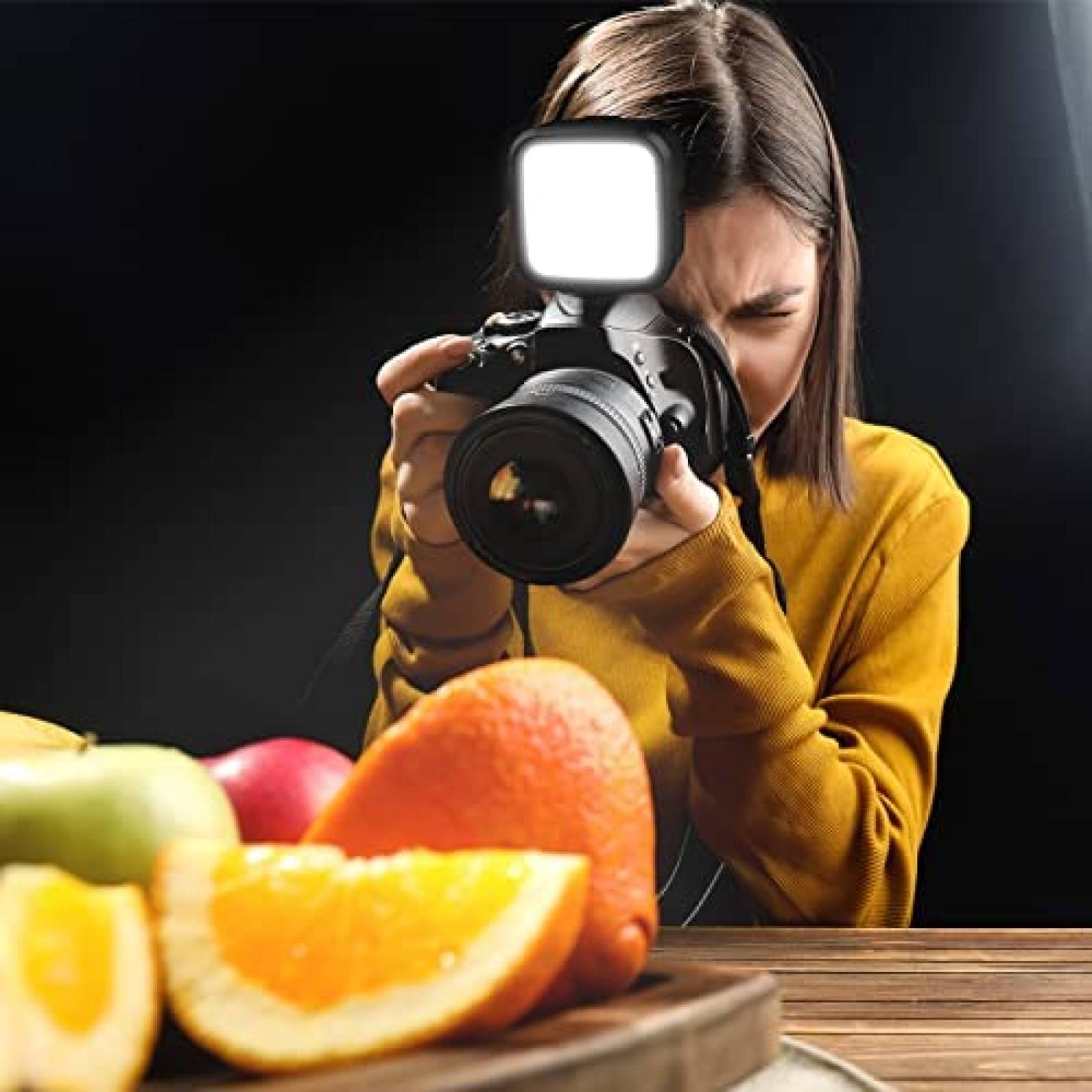 Luz Portatil Obeamiu LED para Camara Incluye Mini Tripode