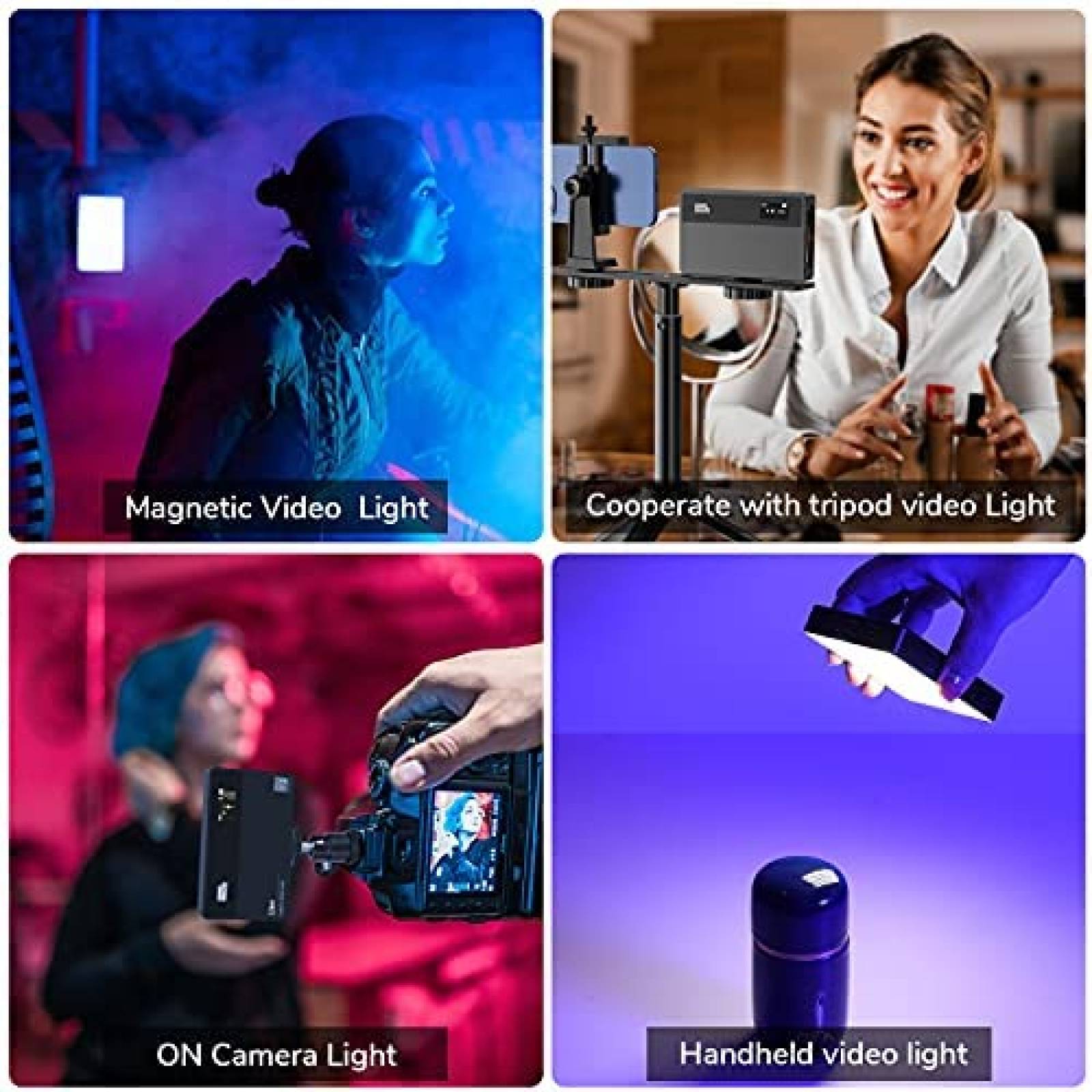 Luz de Video PIXEL 0.55'' x 2.28'' x3.89'' LED 2500K-8500K