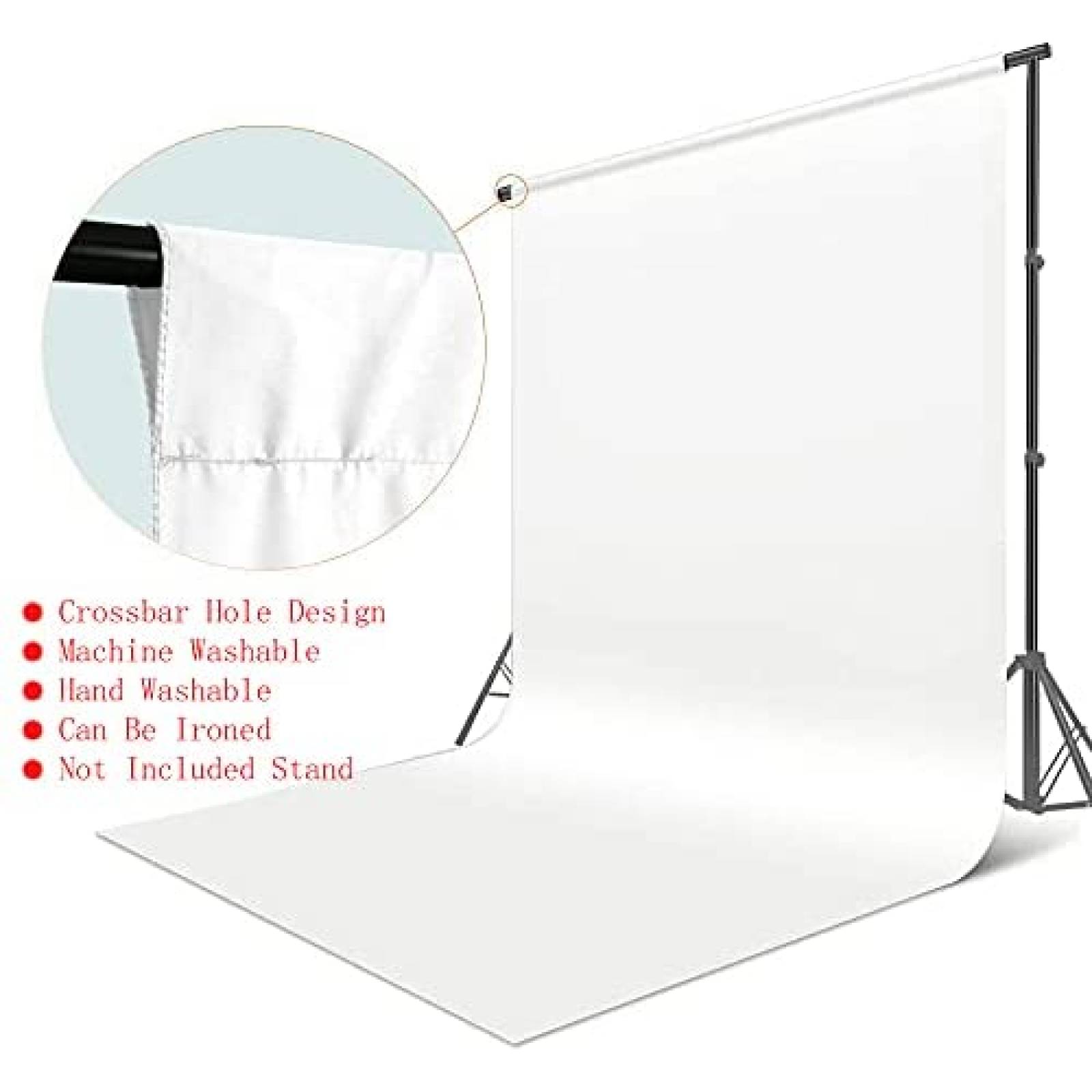 Fondo para fotografia profesional RUIFUTU 6.5x10ft -Blanco