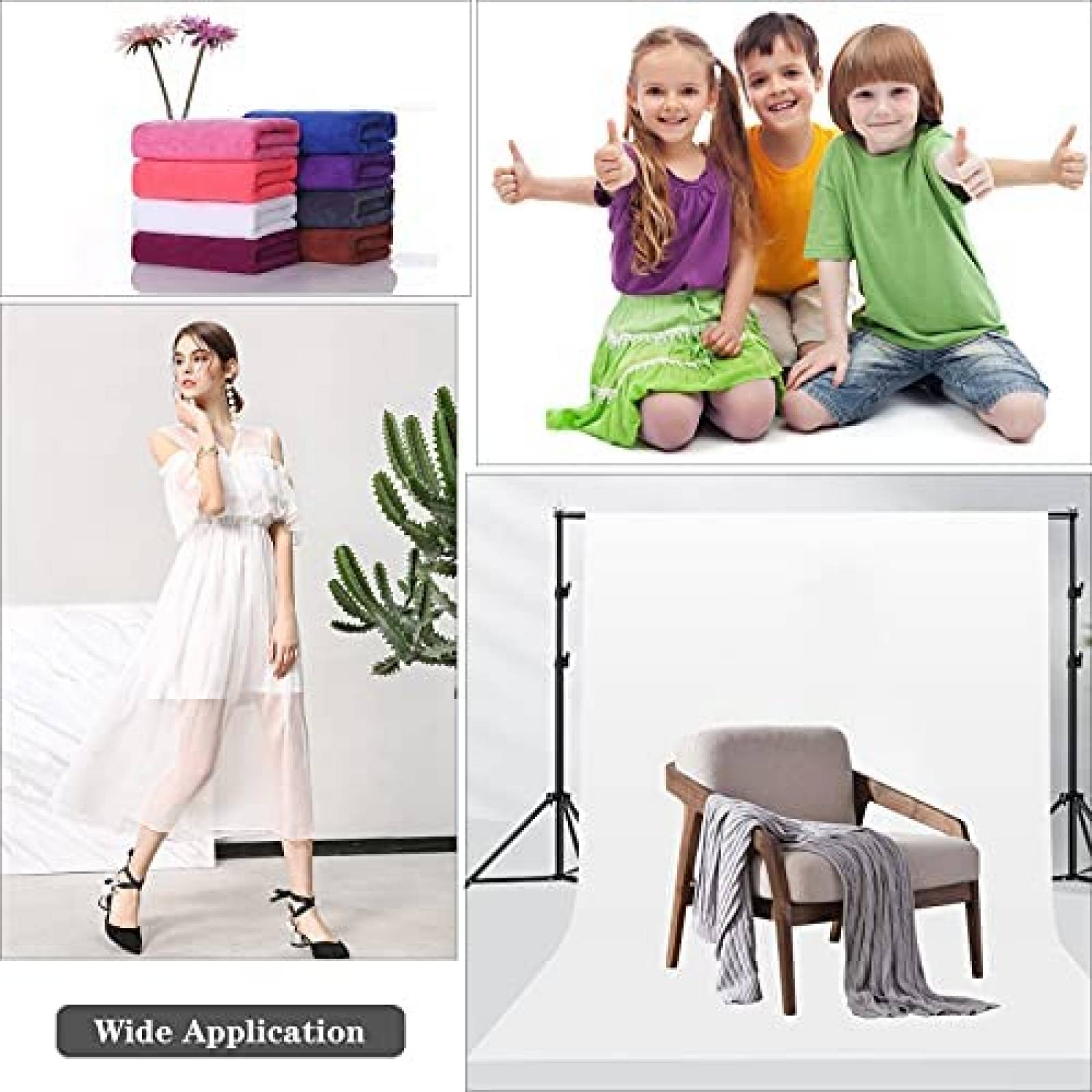 Fondo para fotografia profesional RUIFUTU 6.5x10ft -Blanco