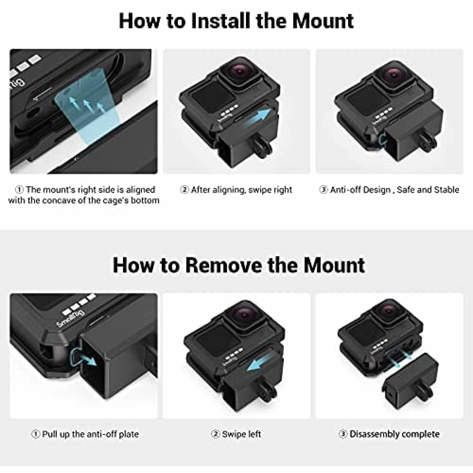 Estabilizador SMALLRIG 3083 para GoPro Hero 9/10 -Negro