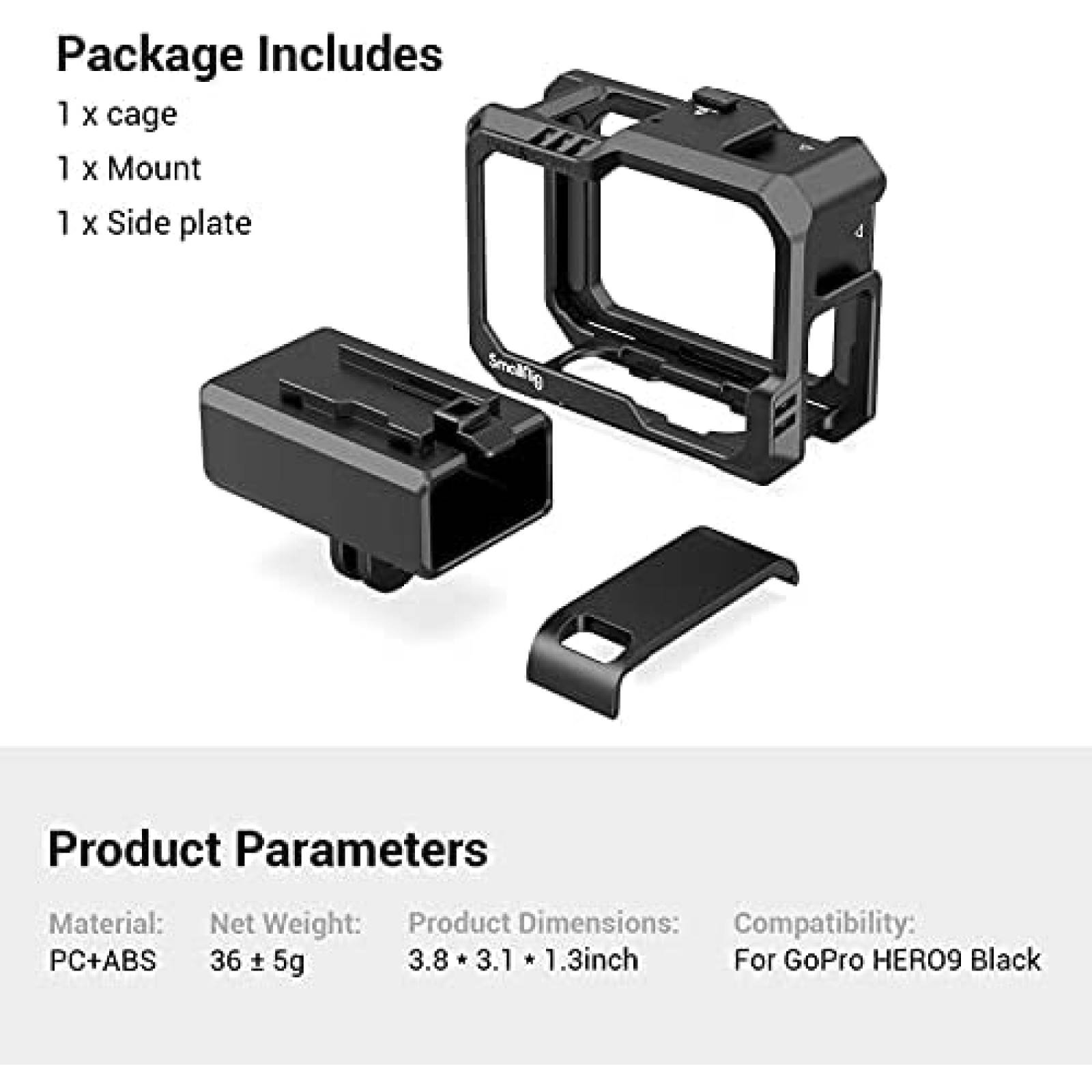 Estabilizador SMALLRIG 3083 para GoPro Hero 9/10 -Negro