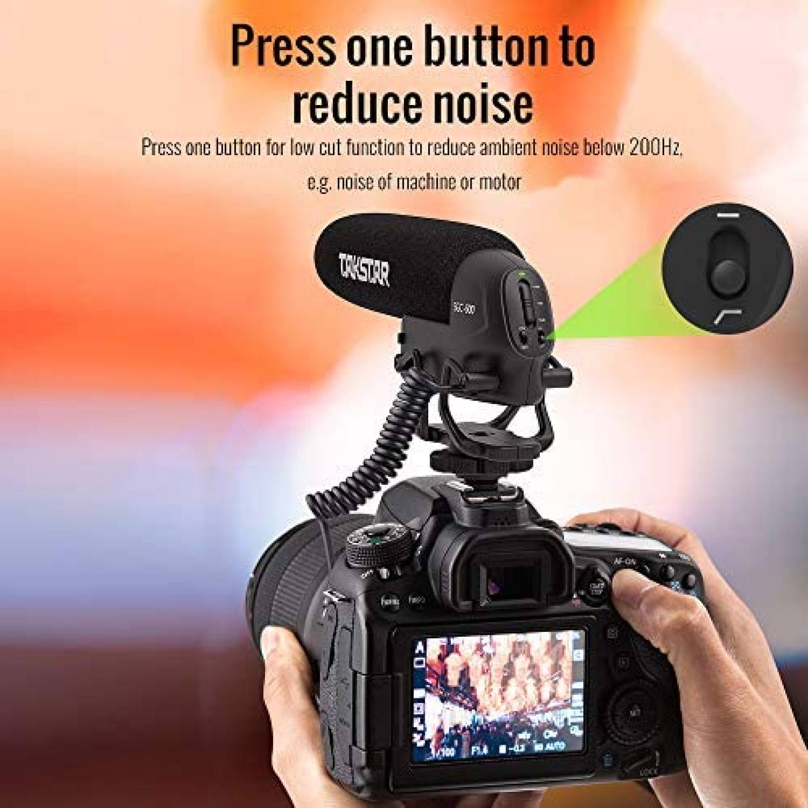 Microfono Condensador TAKSTAR SGC-600 de Videocamara -Negro