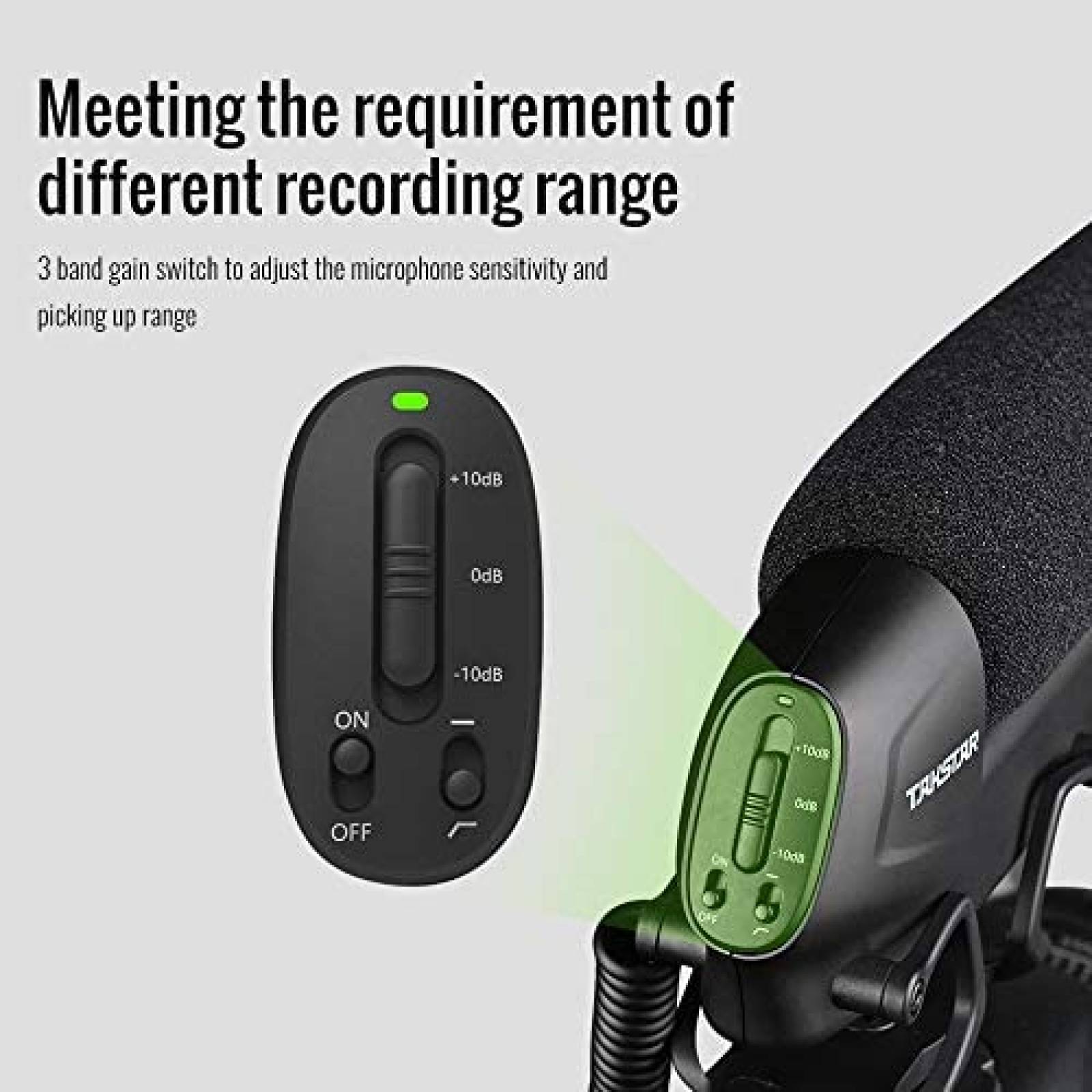 Microfono Condensador TAKSTAR SGC-600 de Videocamara -Negro