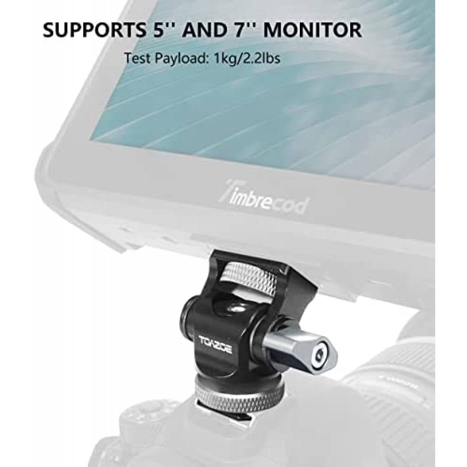 Soporte de montaje TOAZOE para monitor de campo 360 -Negro