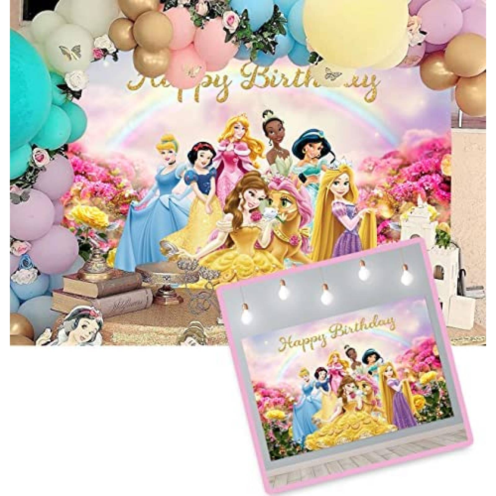 Fondo Fotografico TXUE Princesas Disney Decoracion Cumple