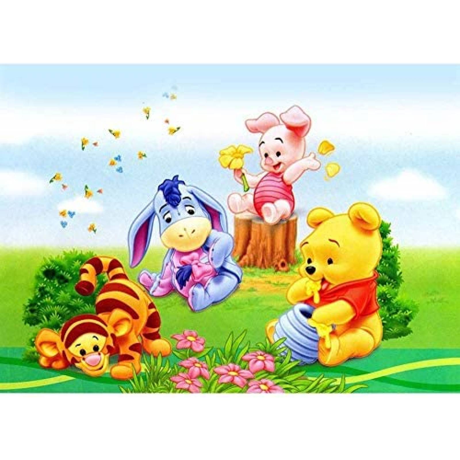 Telon de Fondo VV Backdrop Winnie Pooh Bebe 7x5ft Poliester