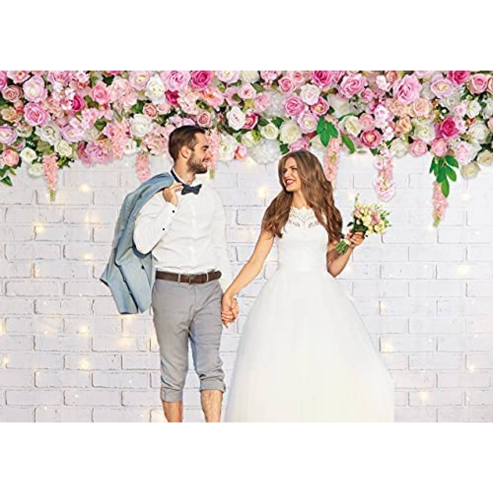 Fondo para fotografia WR Pared de flores 7x5FT -Colorido