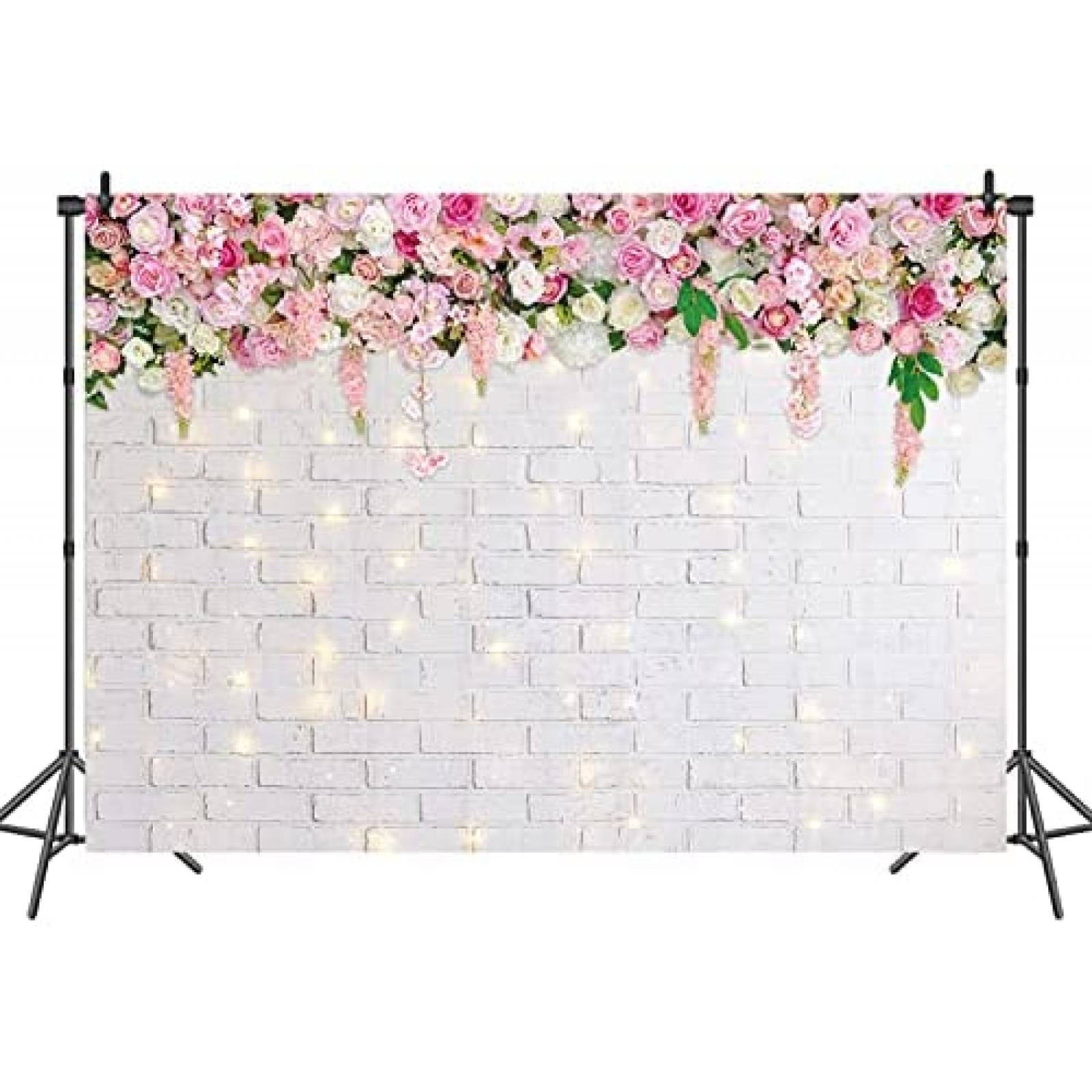 Fondo para fotografia WR Pared de flores 7x5FT -Colorido