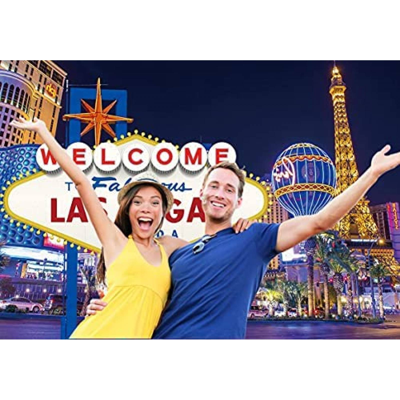 Fondo para Fotografia WR de 7x5 Pies -Las Vegas de Noche