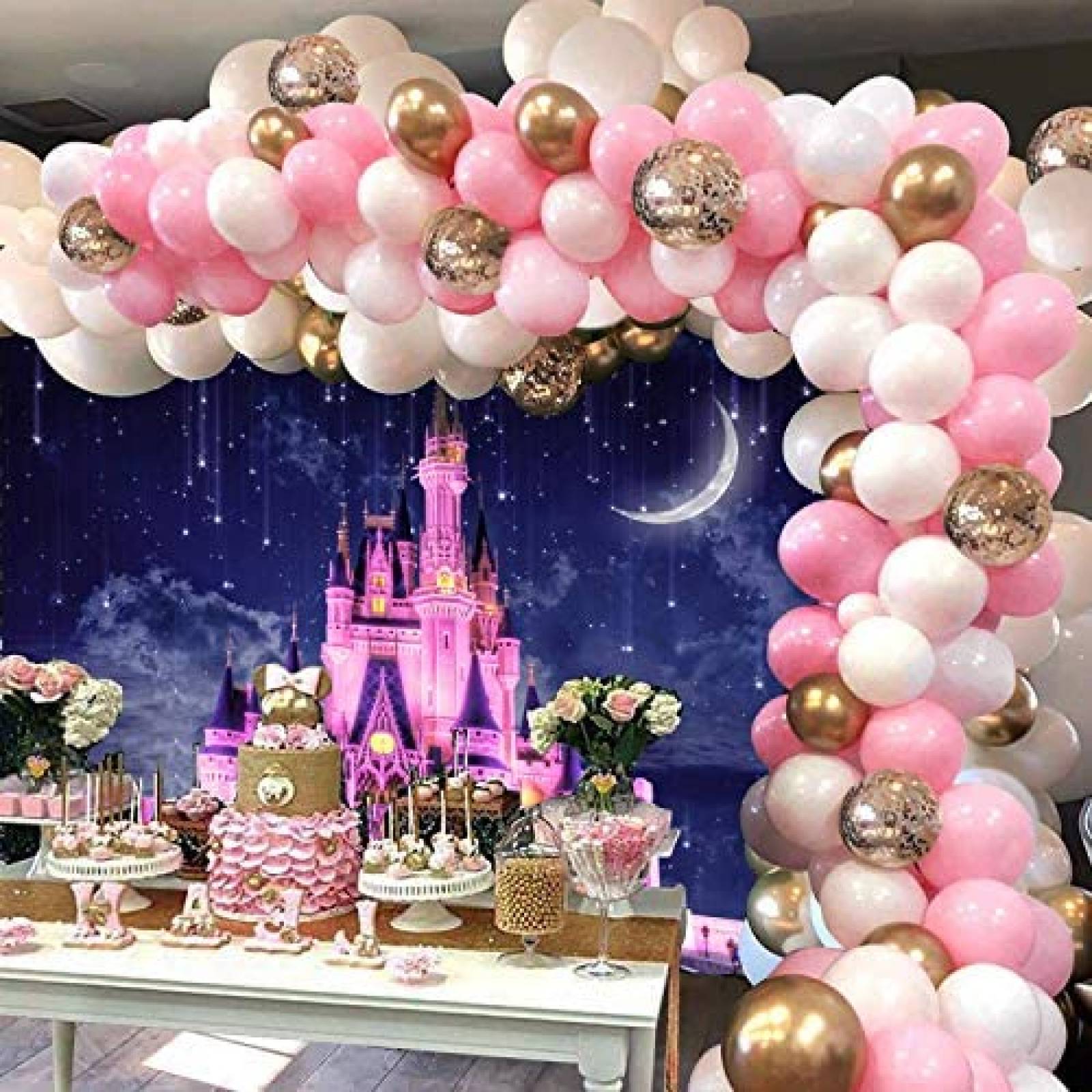 Telon de Fondo Younger Land Castillo de Disney 7x5ft -Azul