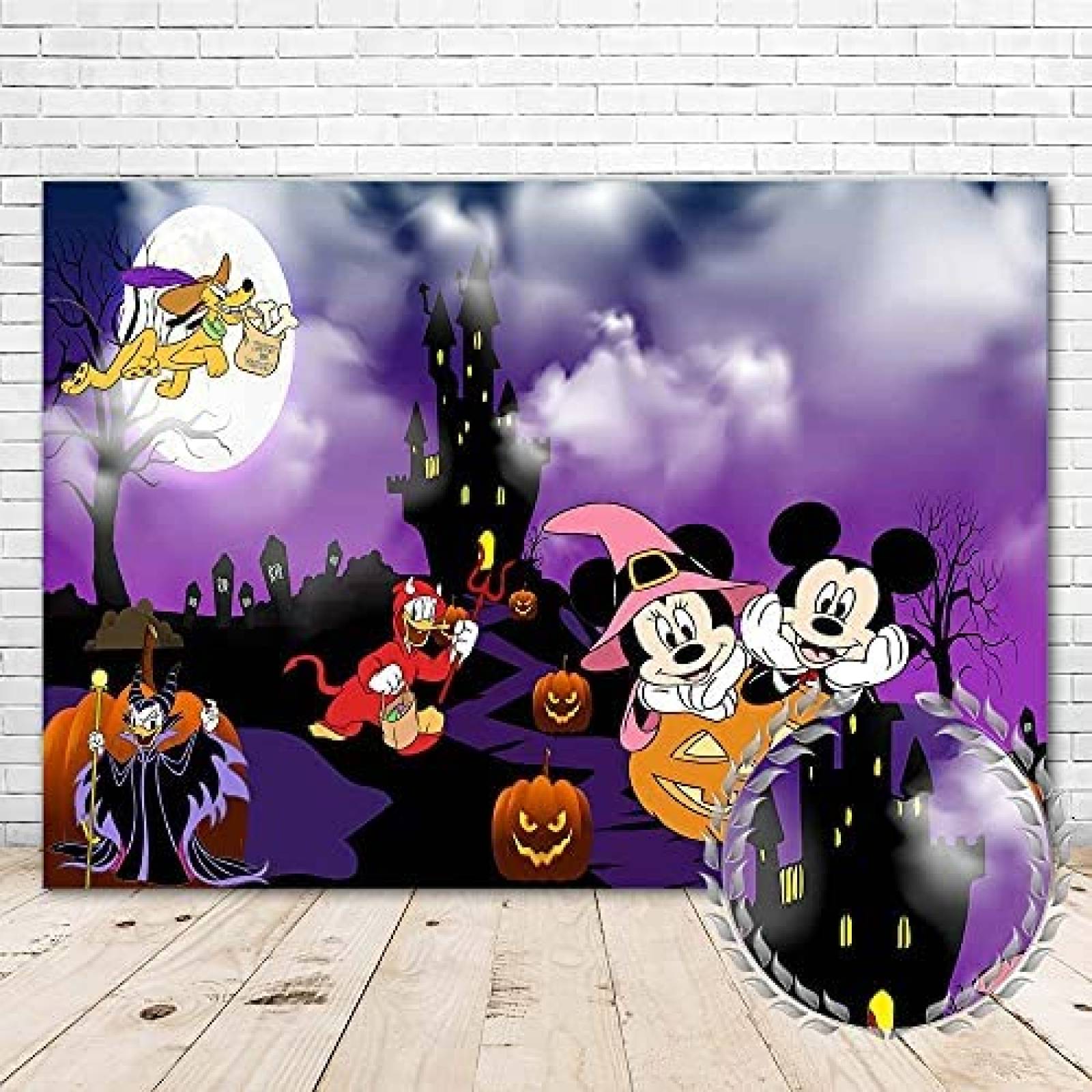 Fondo Fotografia YouRan Halloween Disney Mickey Minnie
