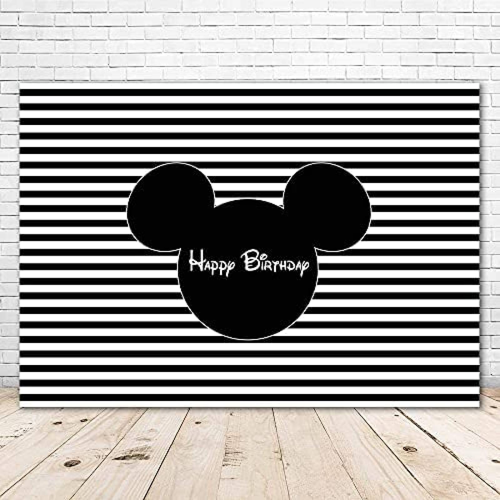Fondo de fotografia YouRan Mickey mouse 7x5ft -Blanco/negro
