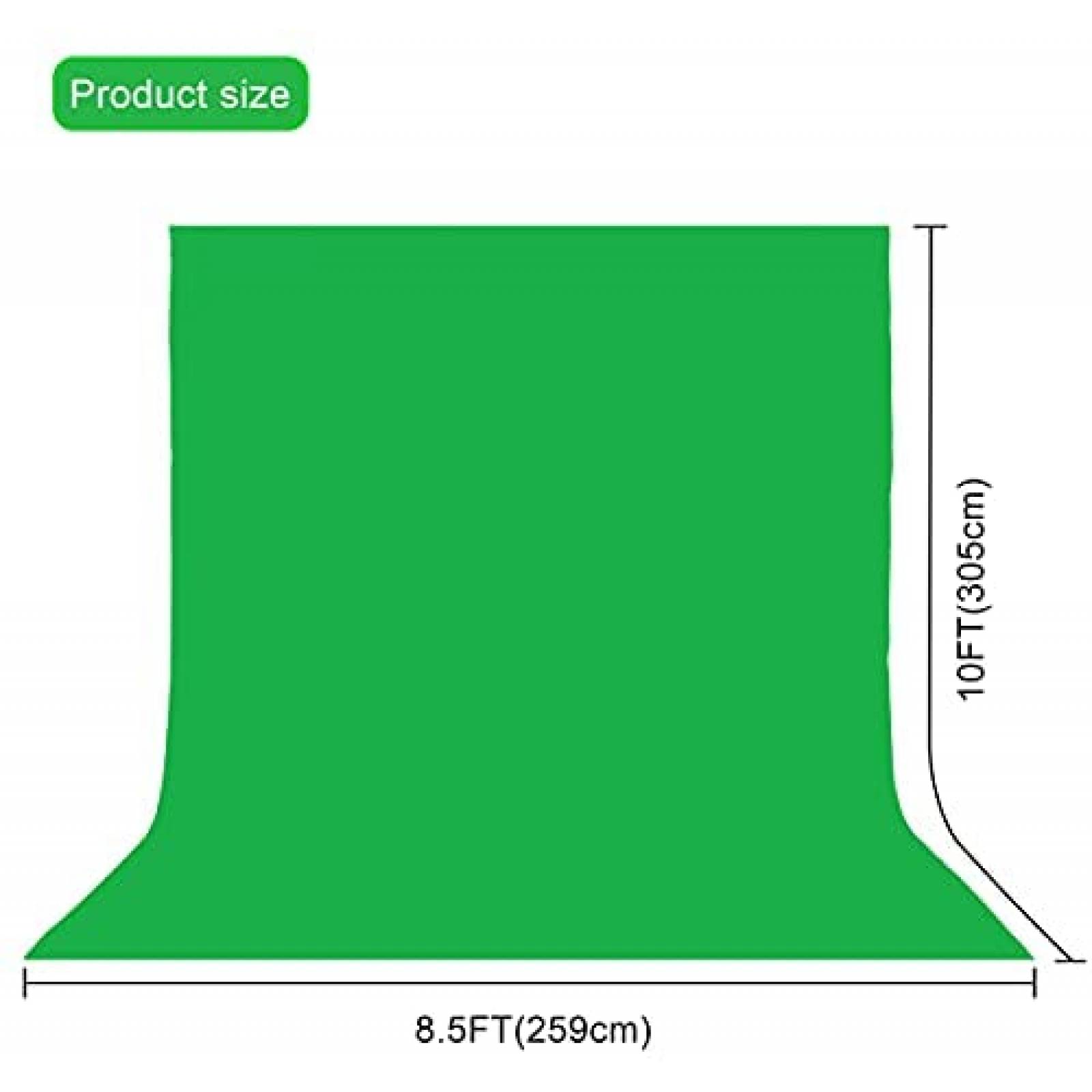 Pantalla Verde Zdada Sesion Fotografica 8.5x10 pies -Verde