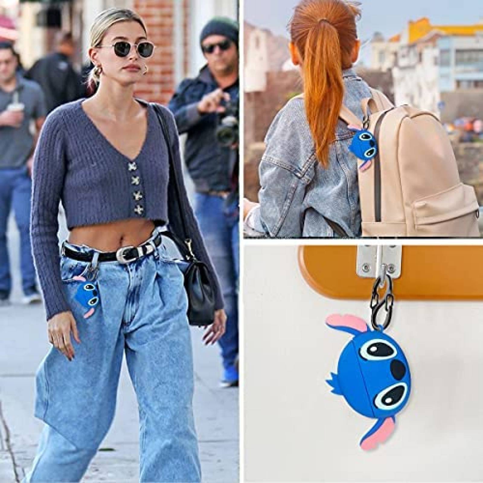 Funda para Beats Studio Buds Alquar Stitch de silicon -Azul