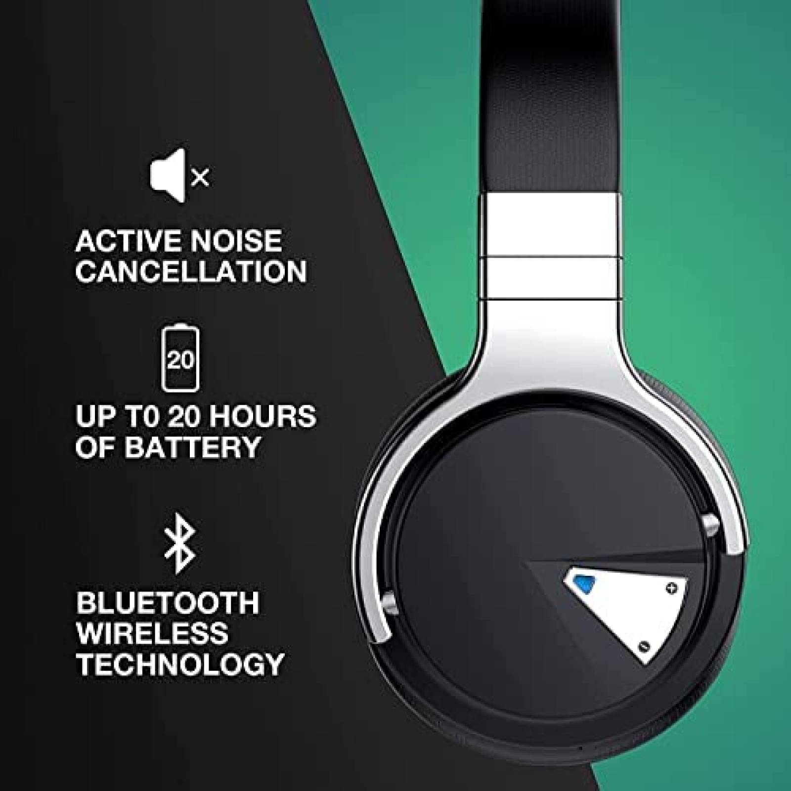 Audifonos inalambricos Audonia E7 cancela ruido -Negro