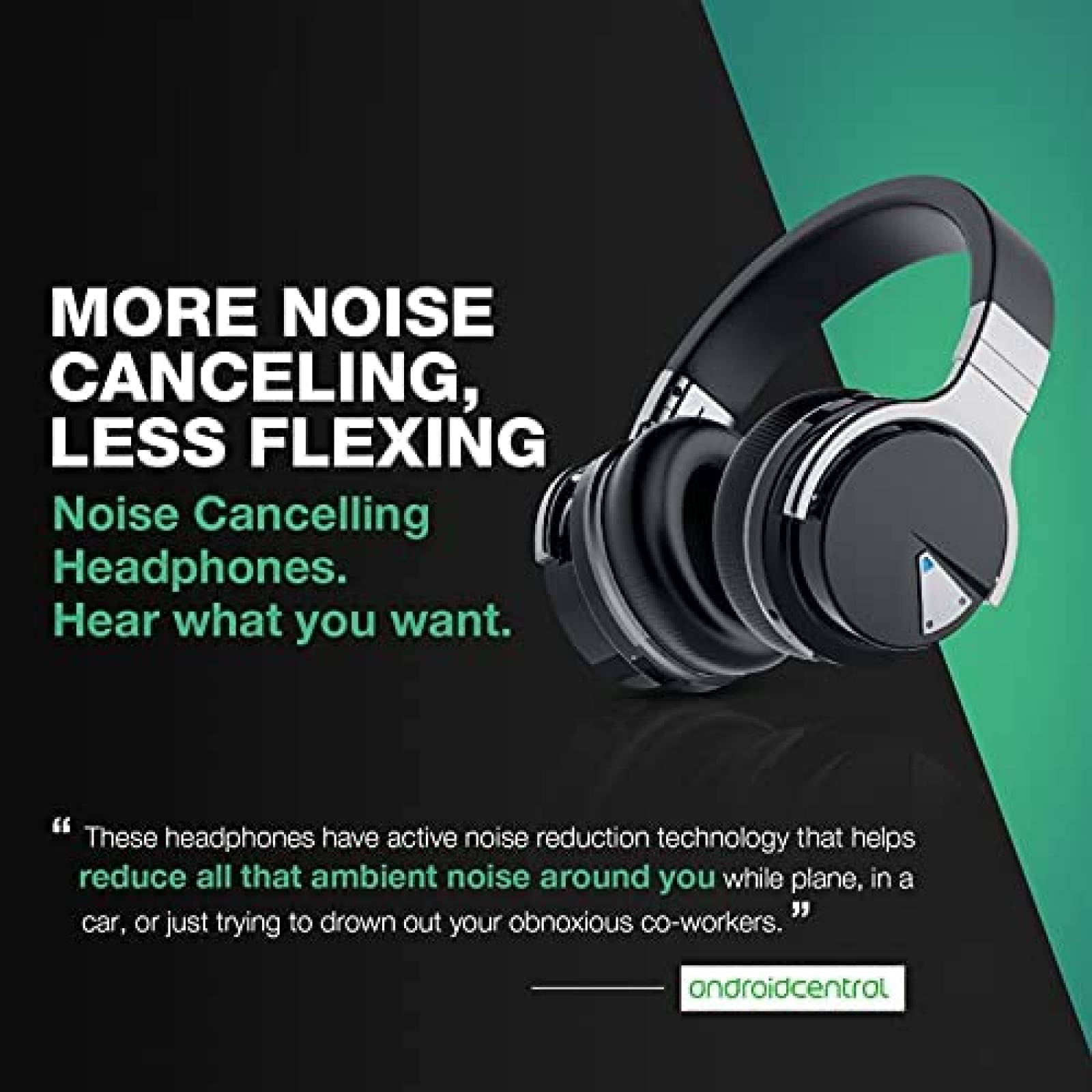 Audifonos inalambricos Audonia E7 cancela ruido -Negro