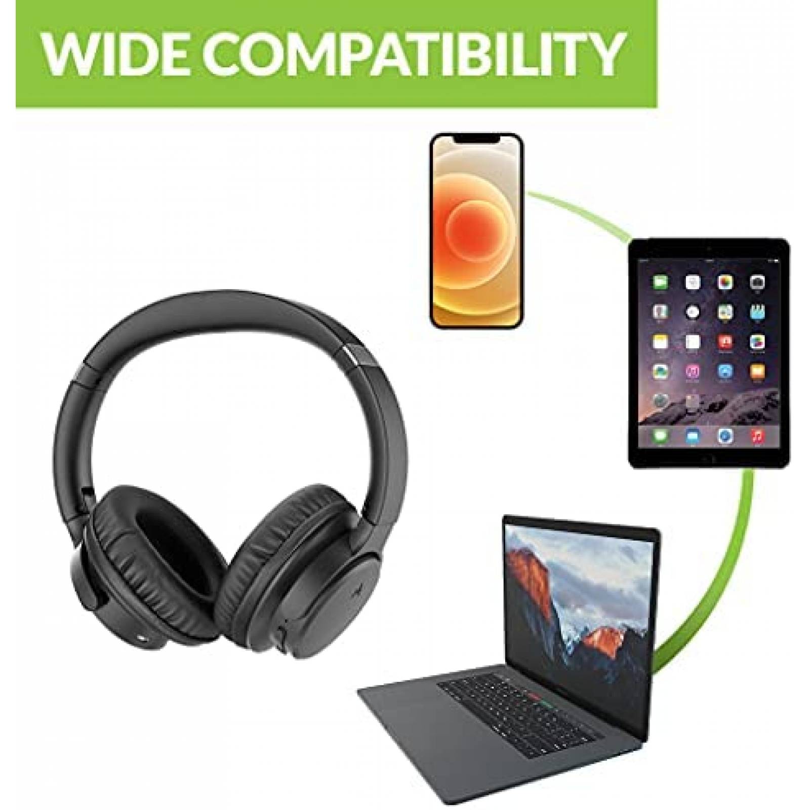 Audifonos inalambricos Avantree AS50 35 hrs bateria -Negro