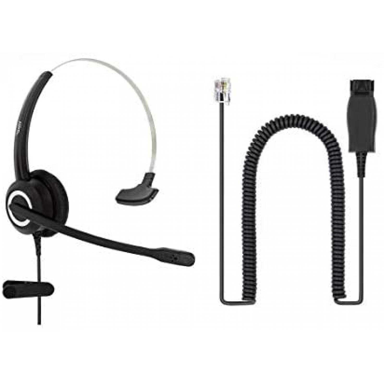 Diadema con microfono Avaya alambrico 3.5mm -Negro