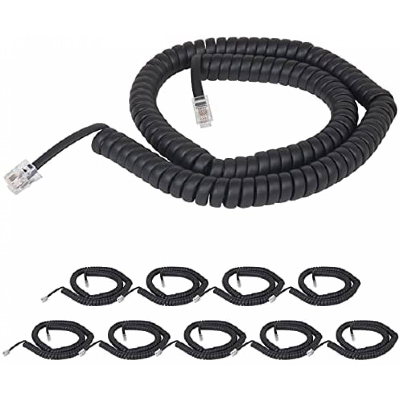 Pack cable trenzado para telefono Cablesys x10 -Negro