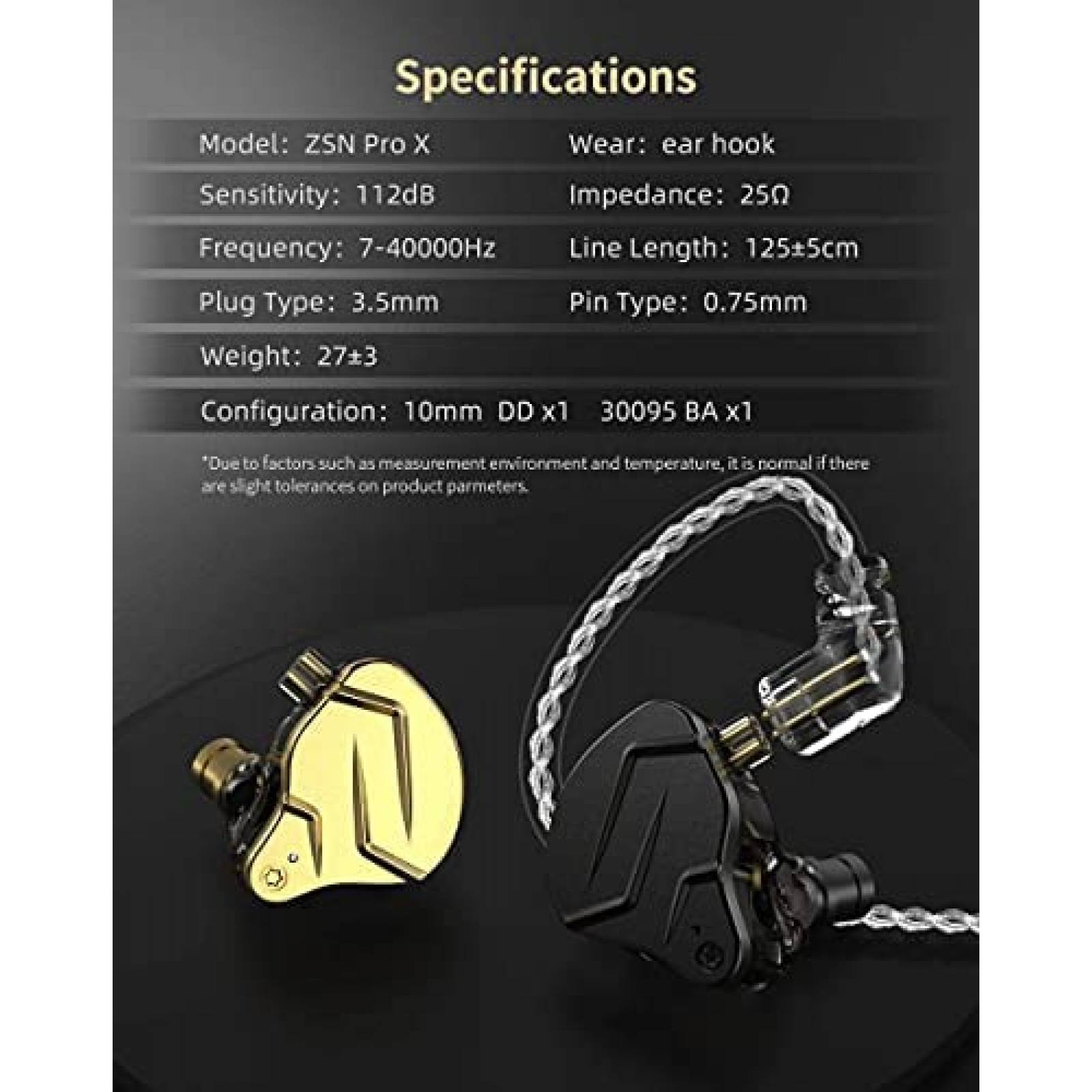 Auriculares CCA KZ ZSN Pro Gaming Alambricos Compatibles