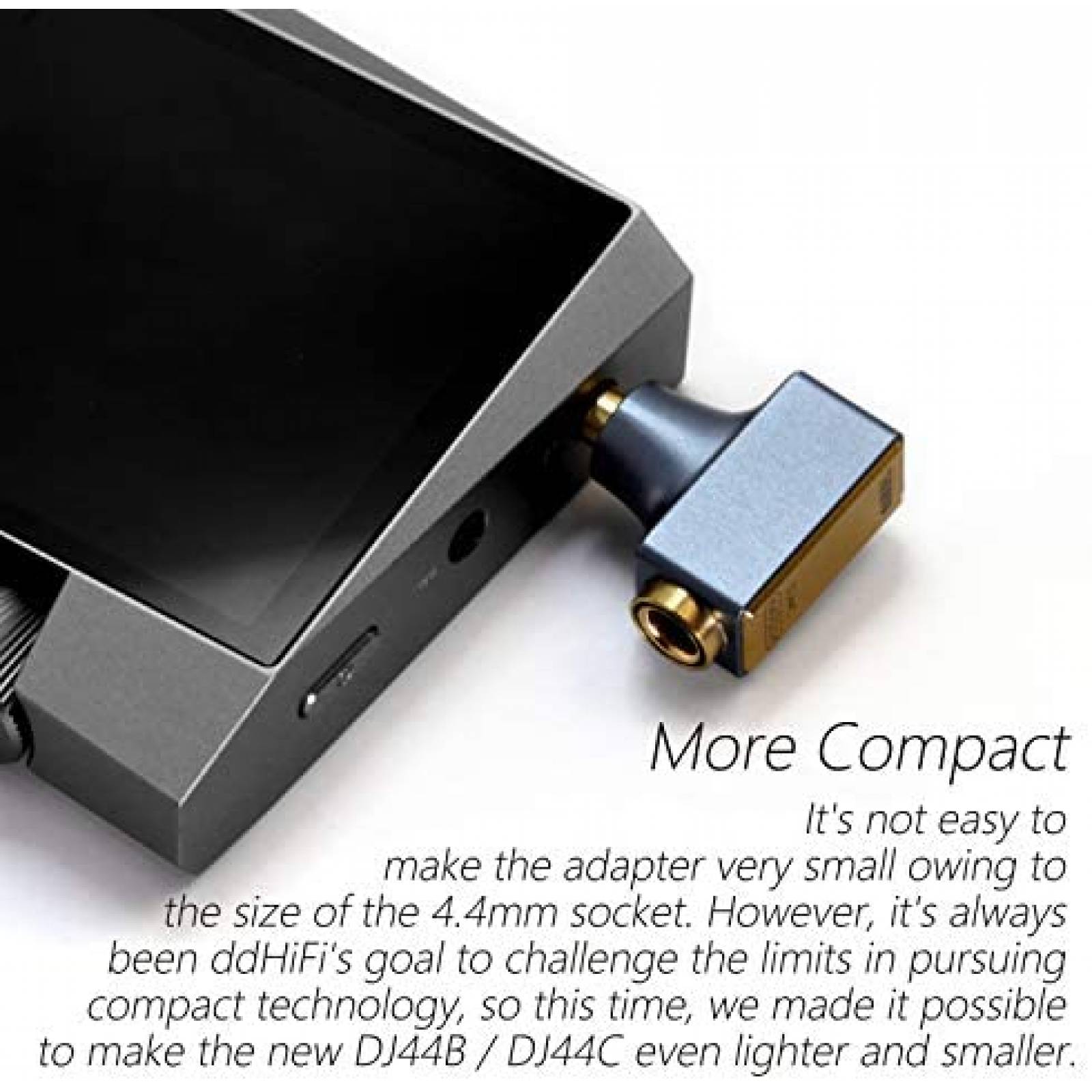 Conversor Audio DD DJ44C 2 Aluminio 4.4mm Balanceado -Dorado